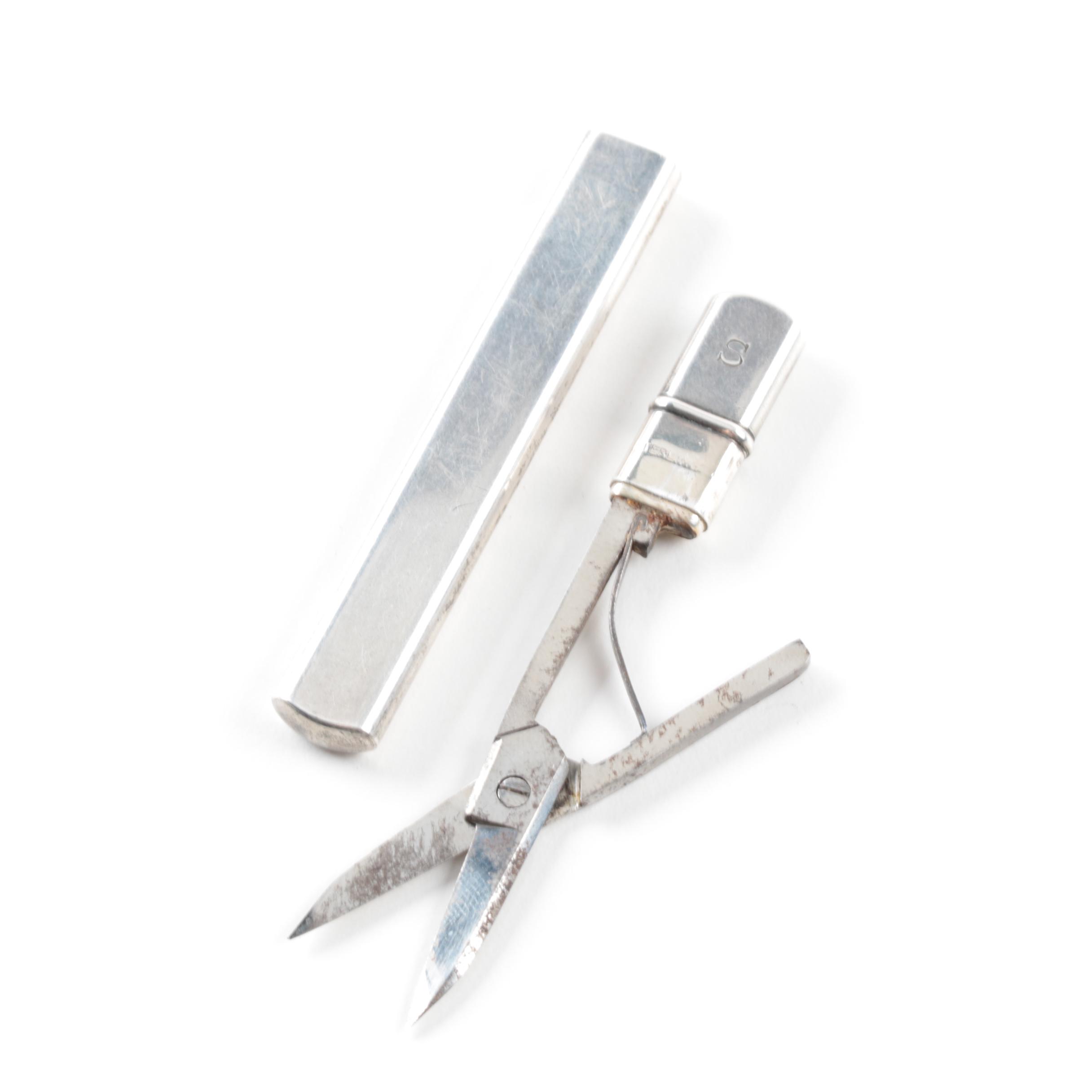 Vintage Sterling Silver Compact Desk Tools