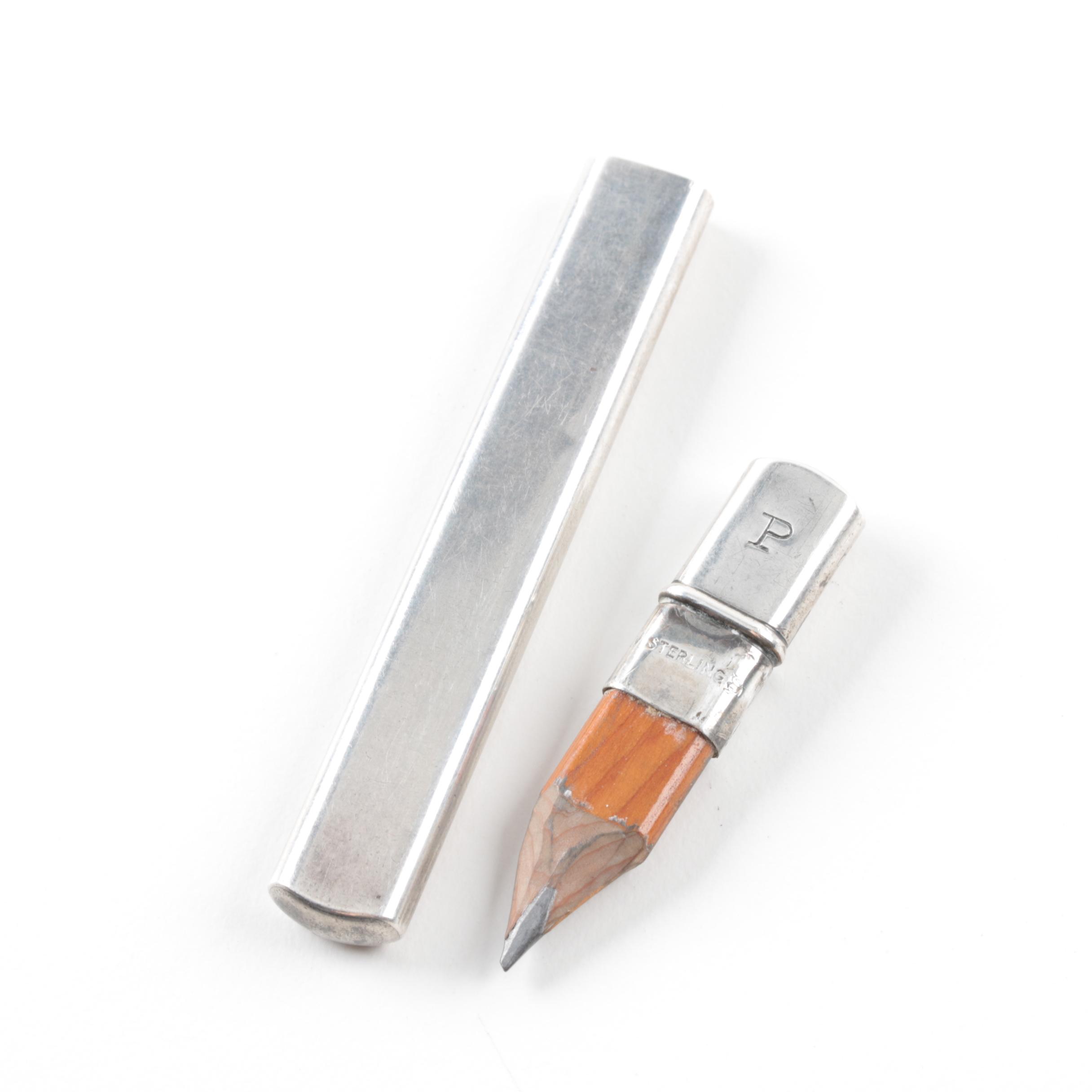 Vintage Sterling Silver Compact Desk Tools