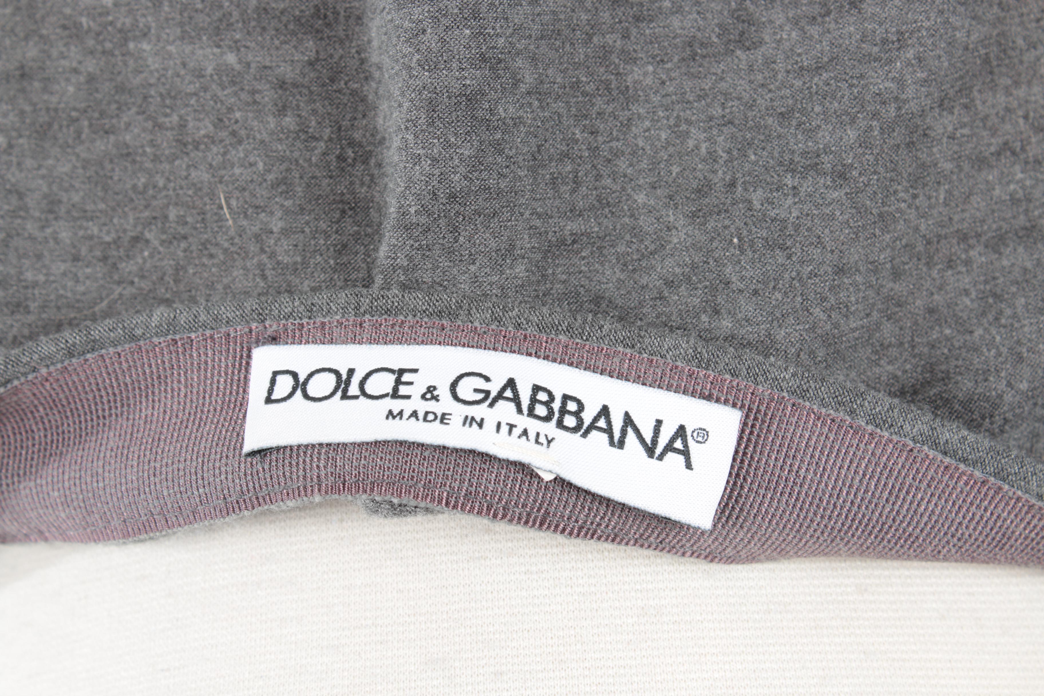 Dolce & Gabbana Gray Wool Stretch Blend Pencil Skirt