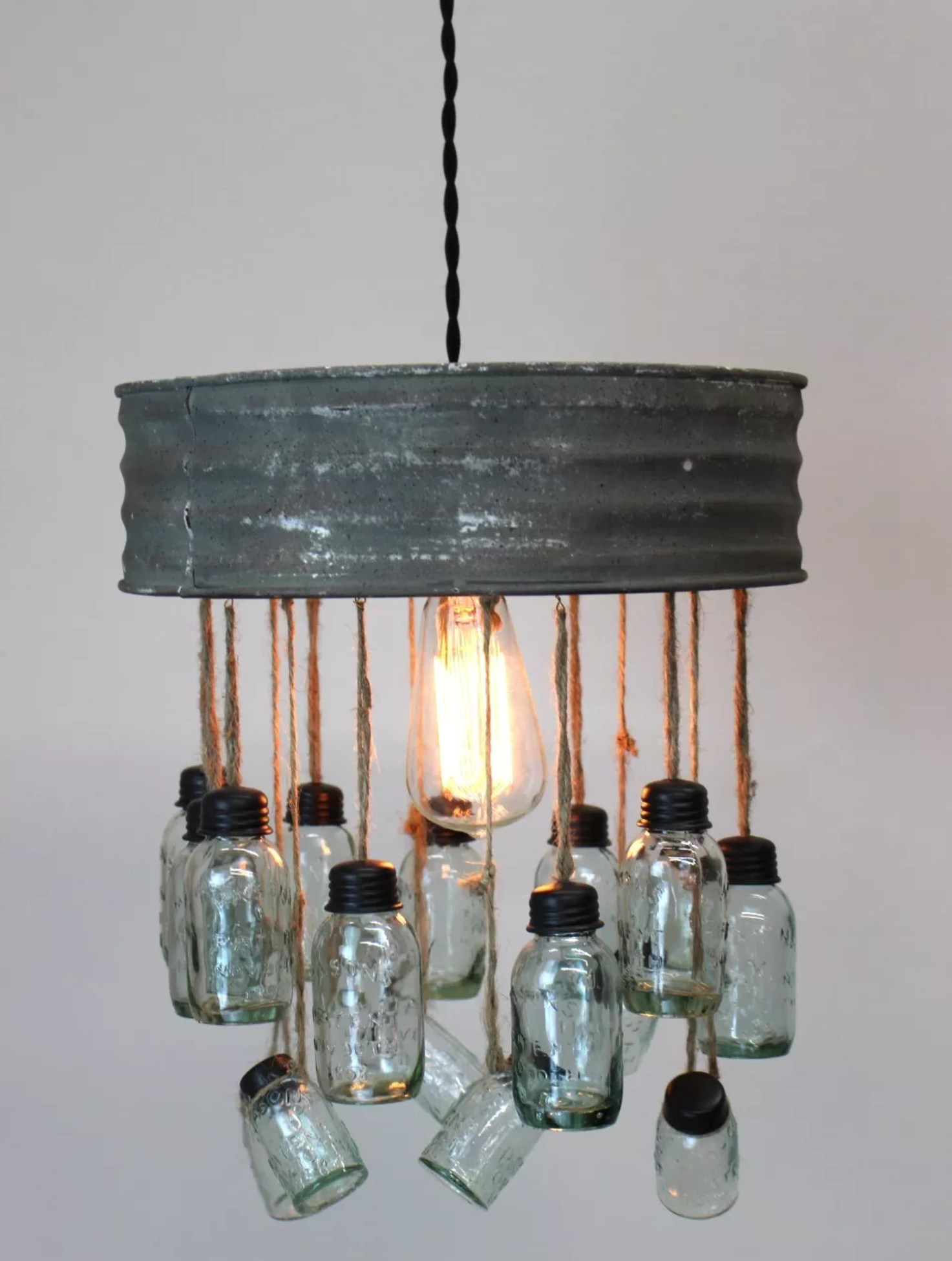 Rustic Style Mason Jar Chandelier