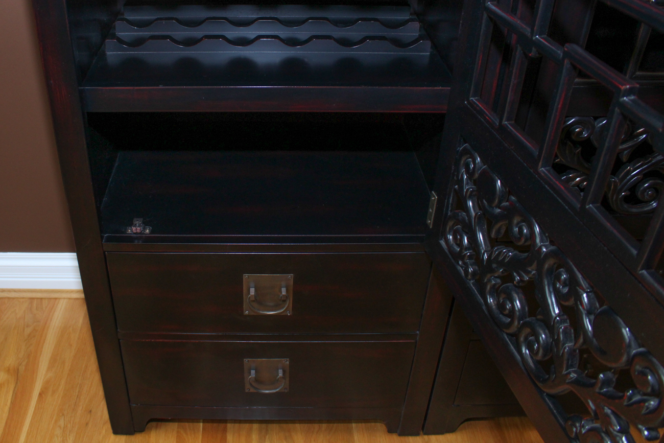 Thomasville Asian Style Wine and China Cabinets