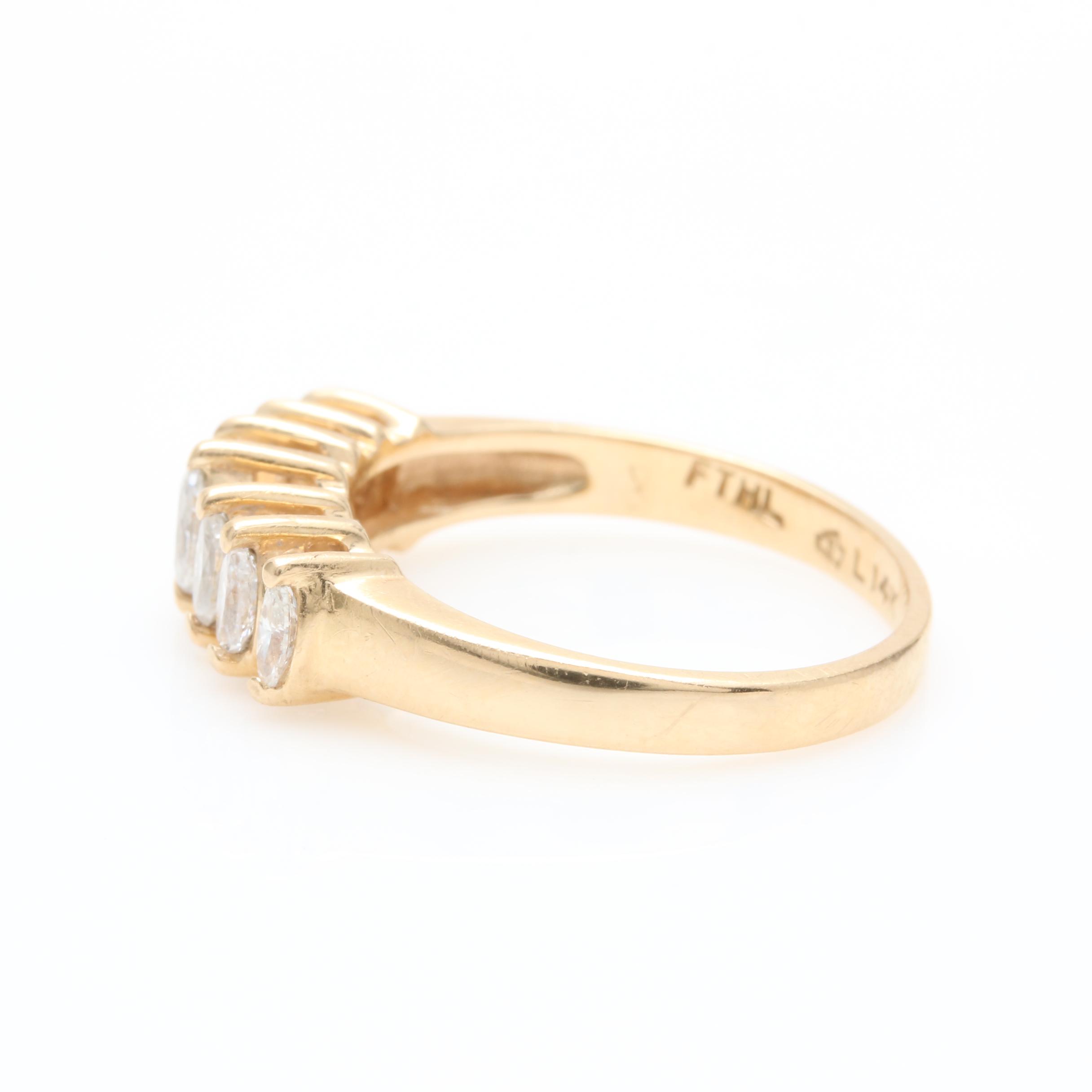 14K Yellow Gold Diamond Ring