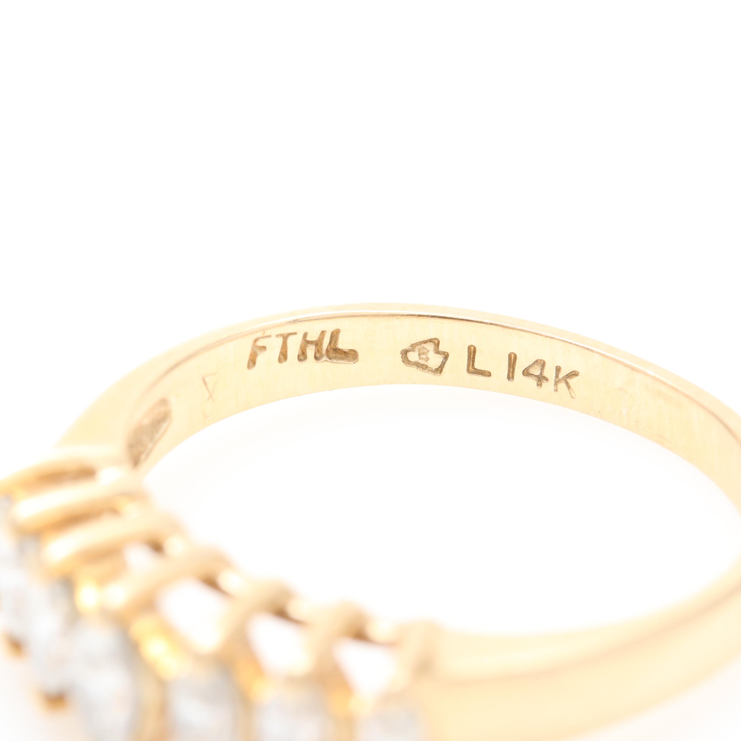 14K Yellow Gold Diamond Ring