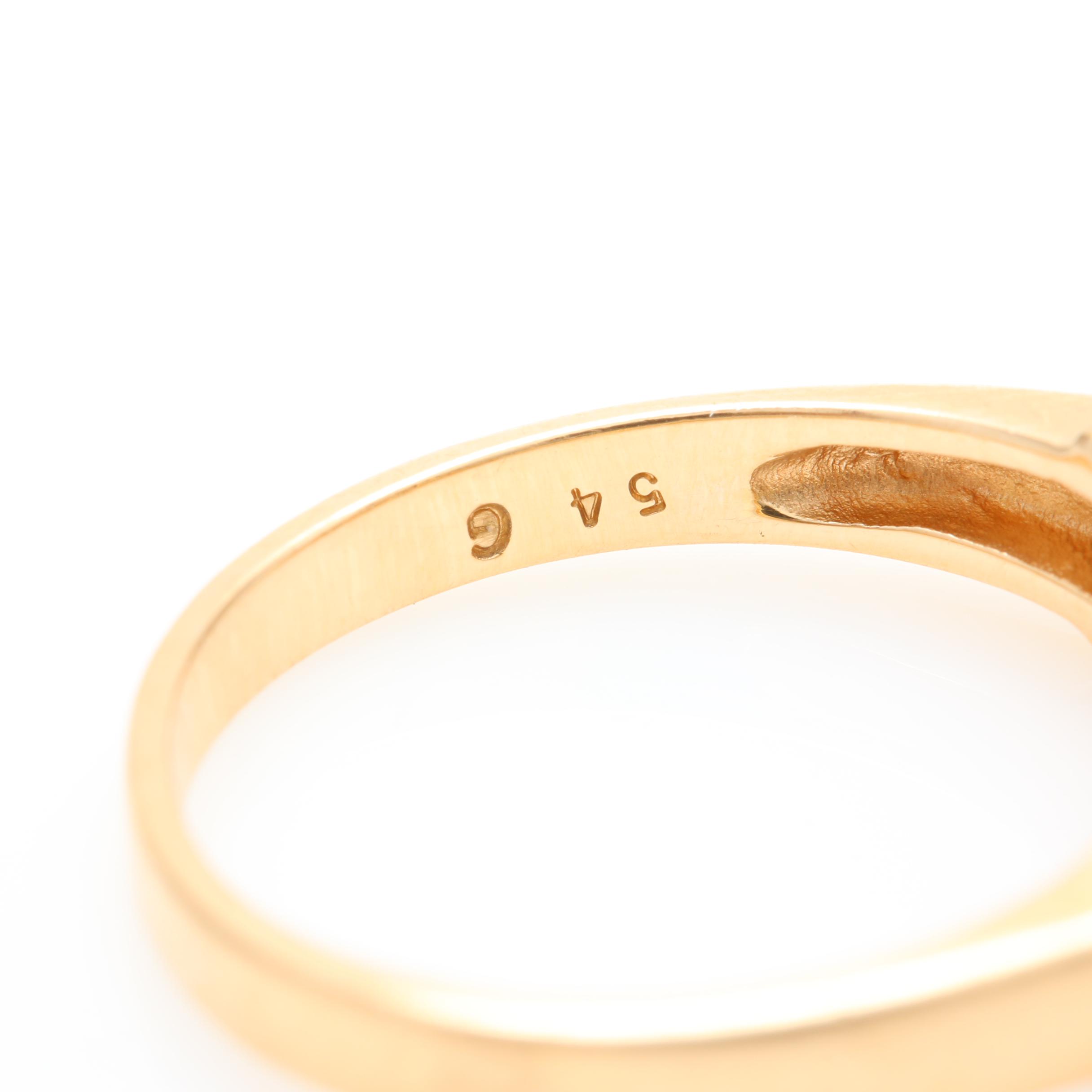 14K Yellow Gold Diamond Ring