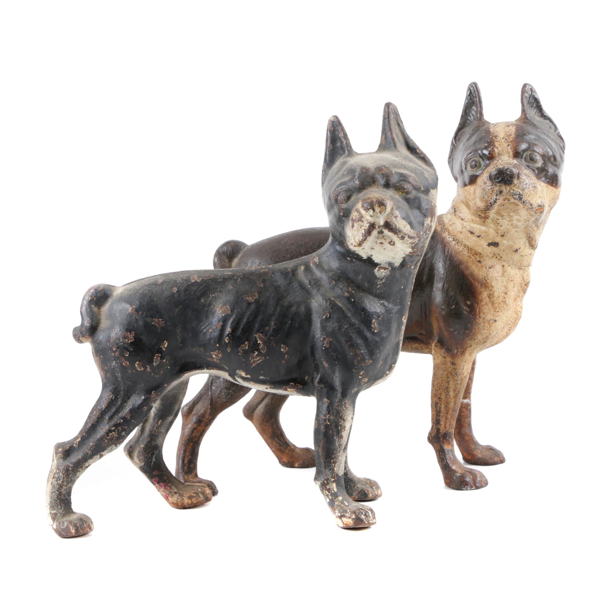 Hubley Cast Iron French Bulldog Door Stops