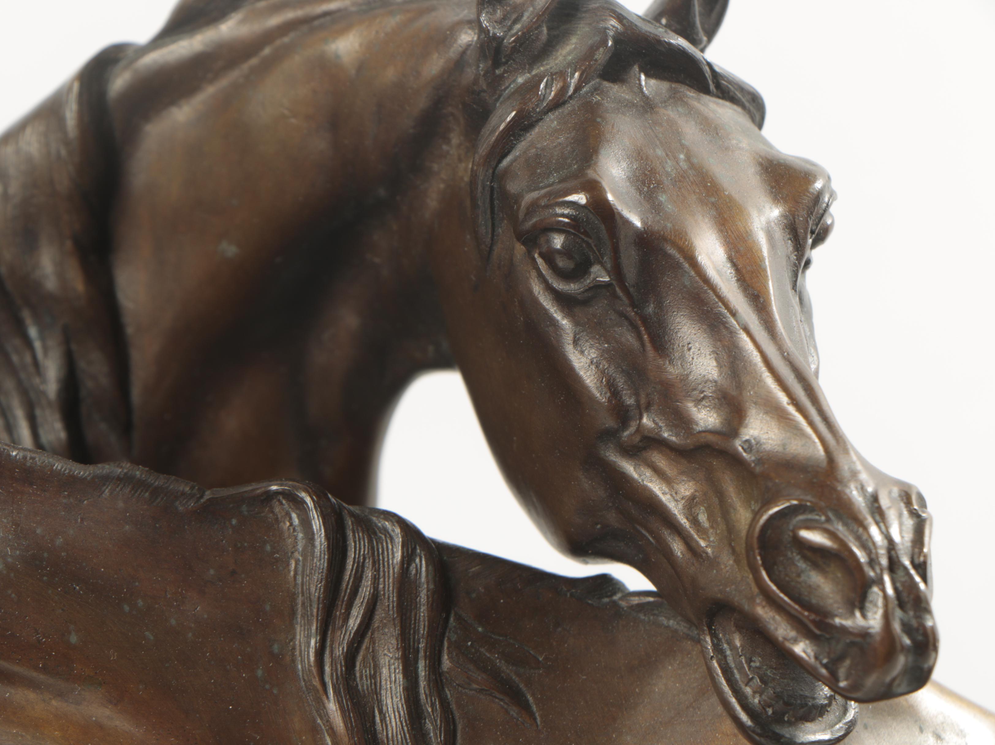 Bronze Horse Sculpture After Pierre-Jules Mêne
