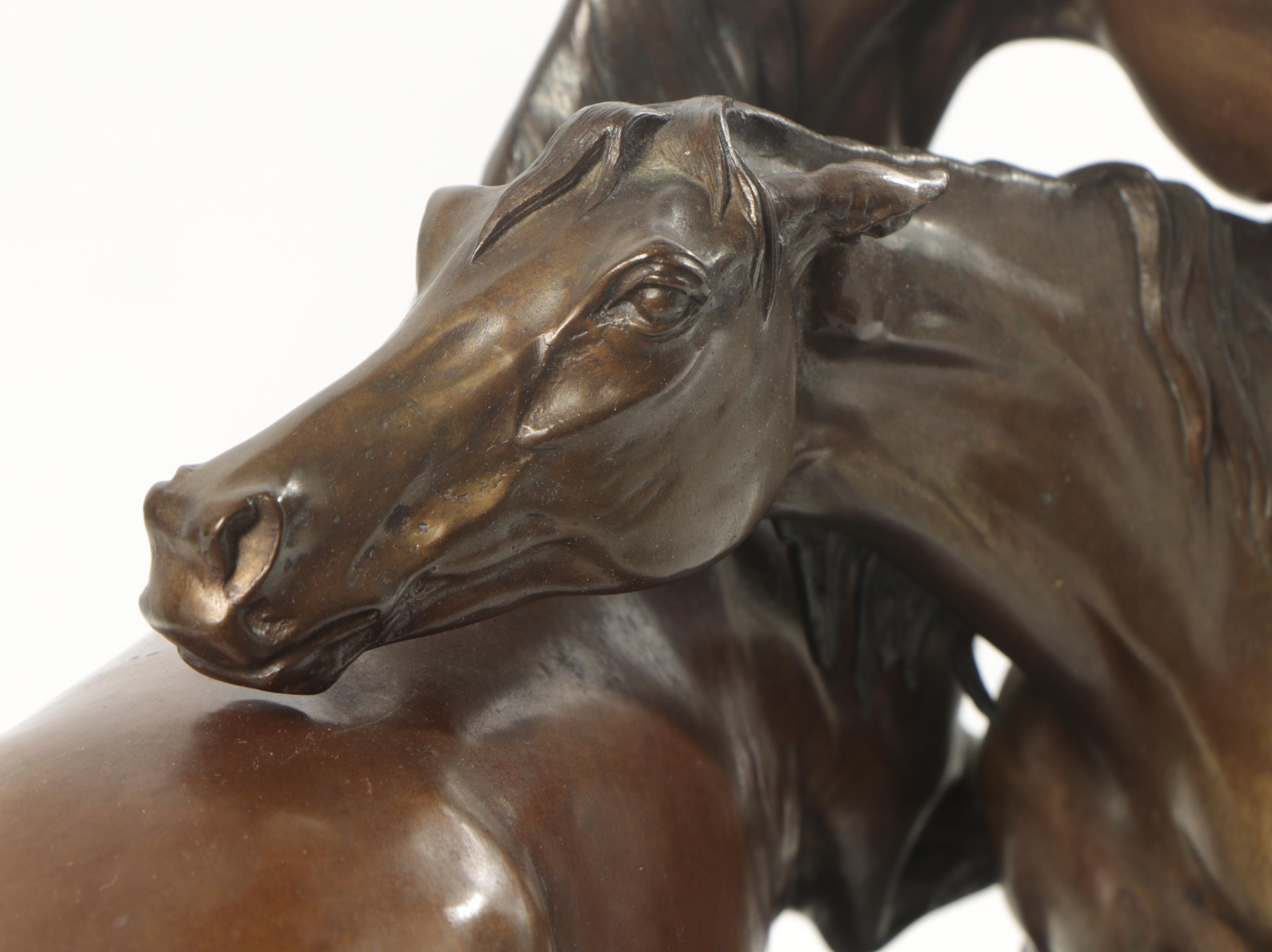 Bronze Horse Sculpture After Pierre-Jules Mêne