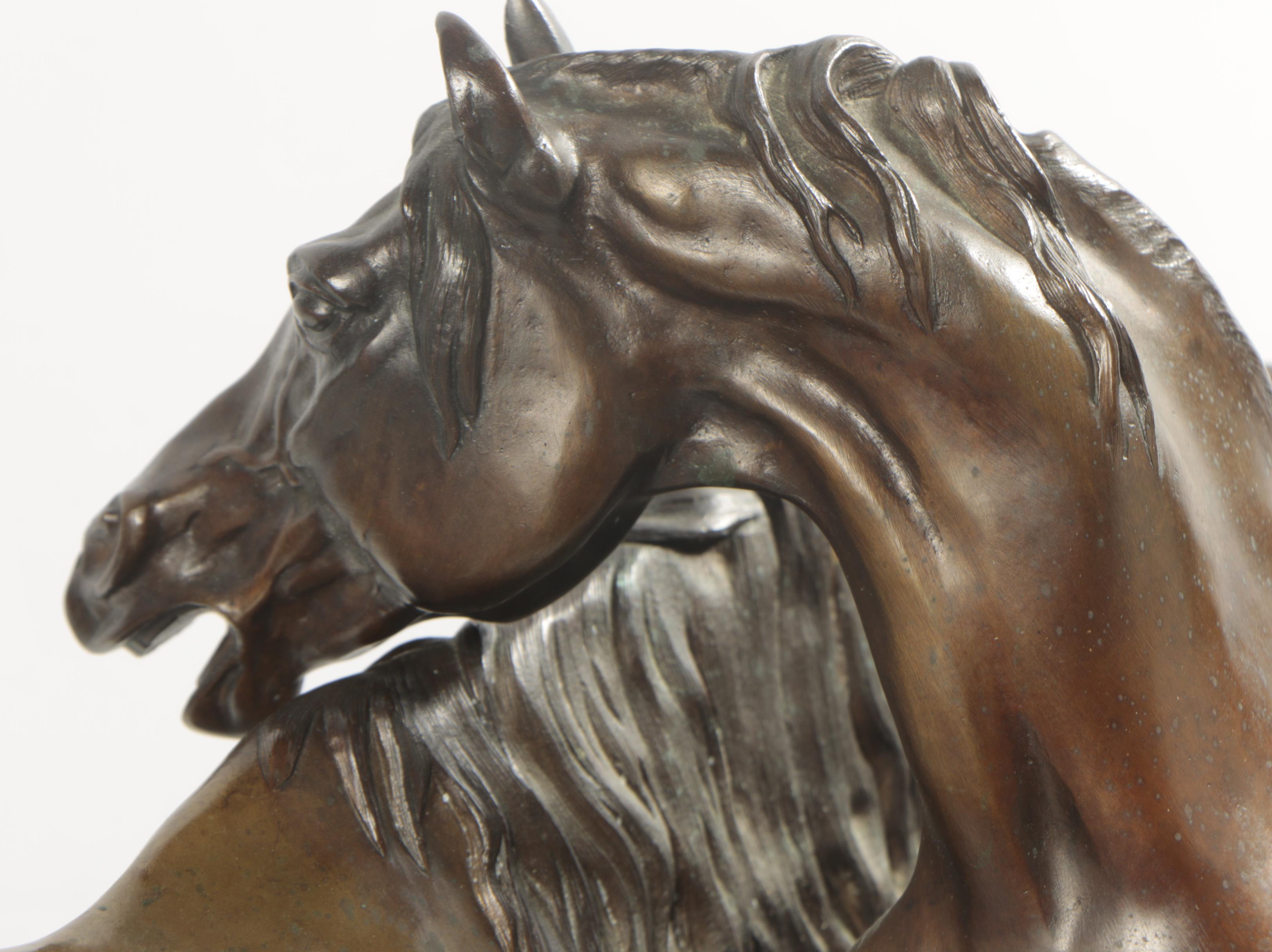 Bronze Horse Sculpture After Pierre-Jules Mêne