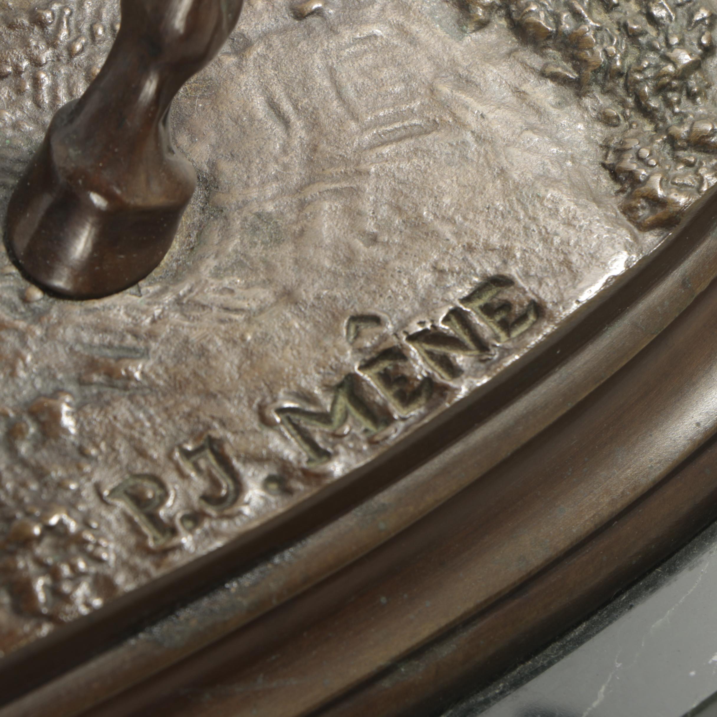 Bronze Horse Sculpture After Pierre-Jules Mêne