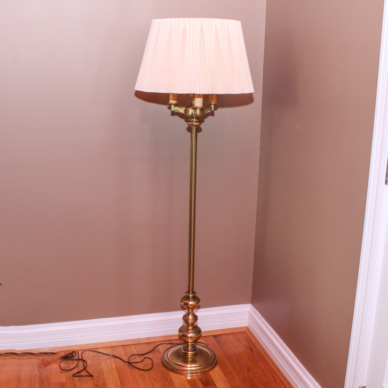 Vintage Brass Floor Lamp