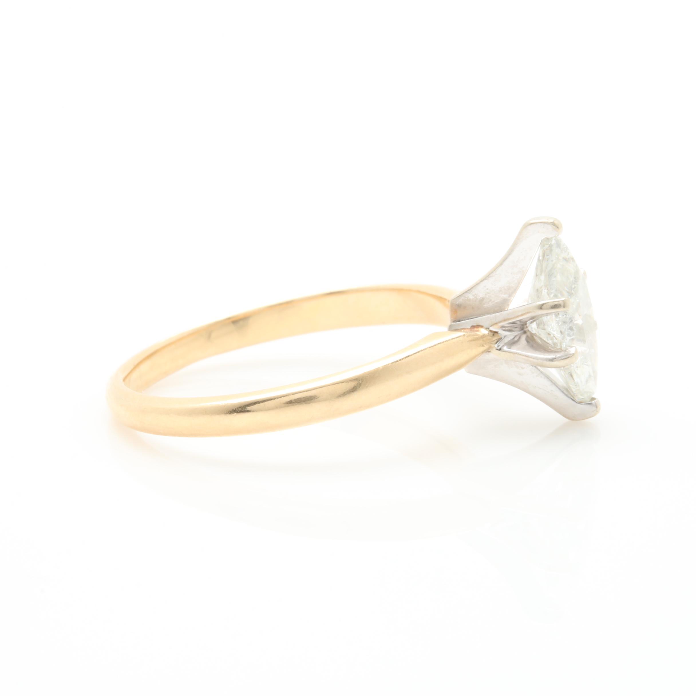 14K Yellow Gold 1.00 CT Diamond Solitaire Ring