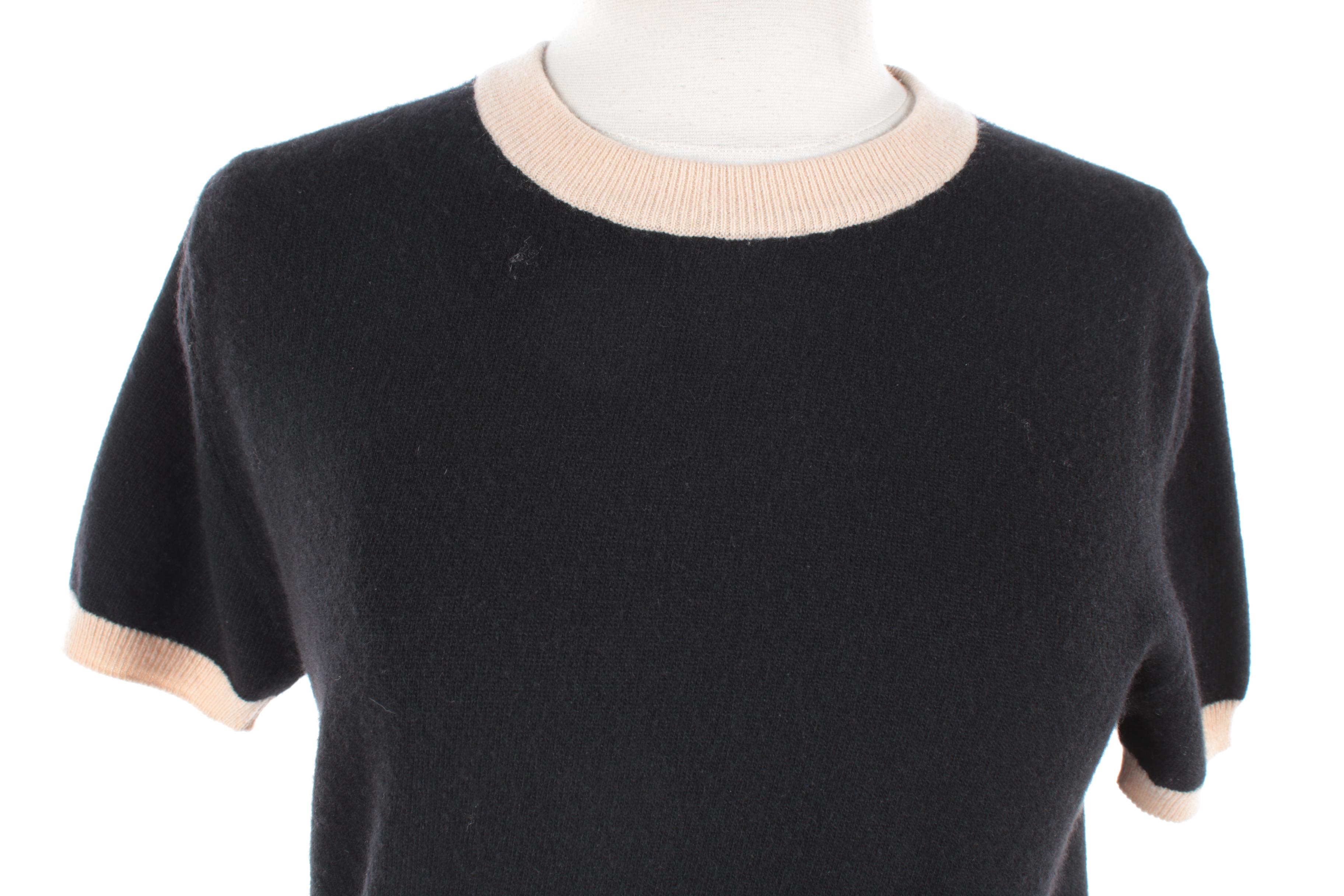 Chanel Cashmere Blend Short Sleeve Top
