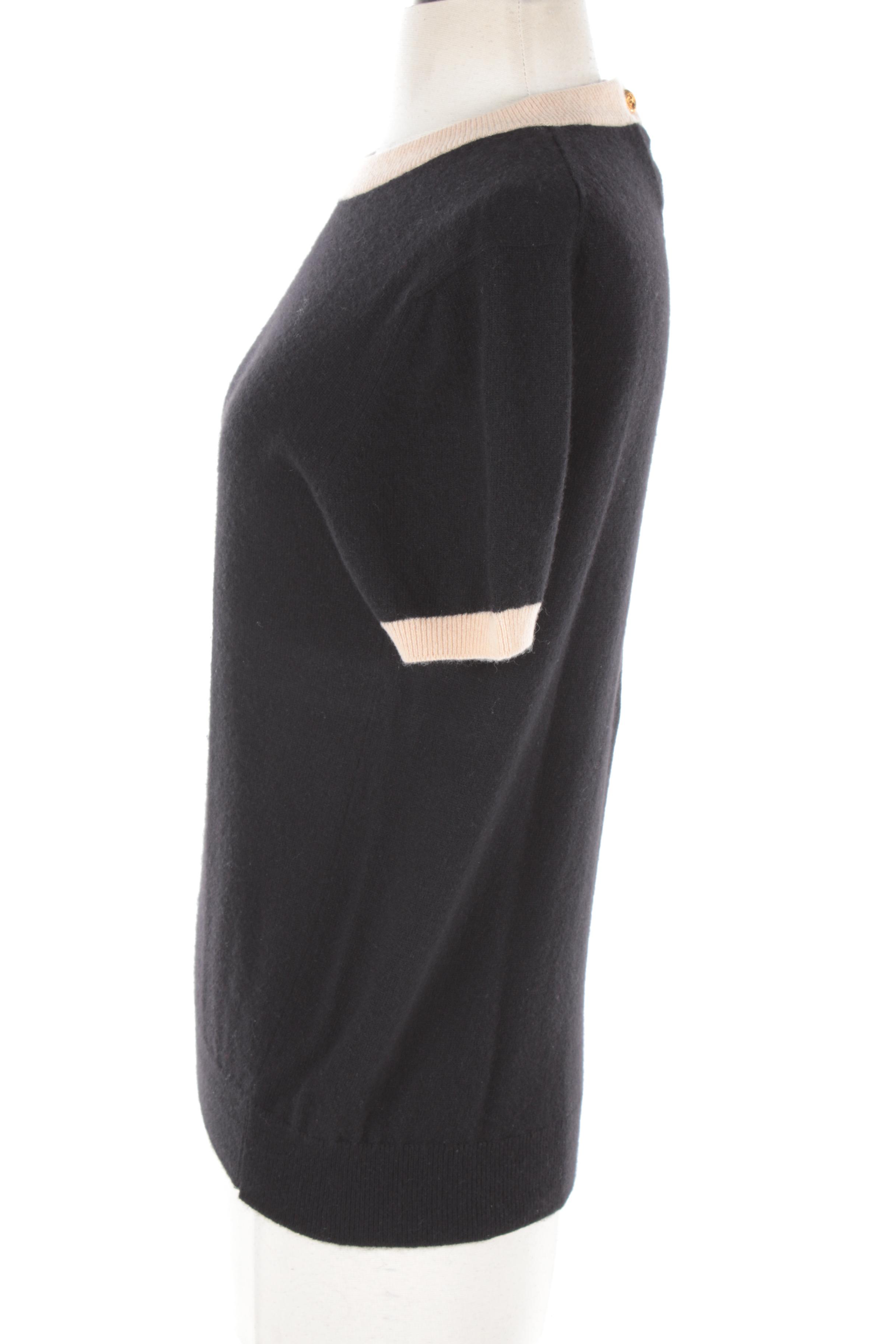Chanel Cashmere Blend Short Sleeve Top