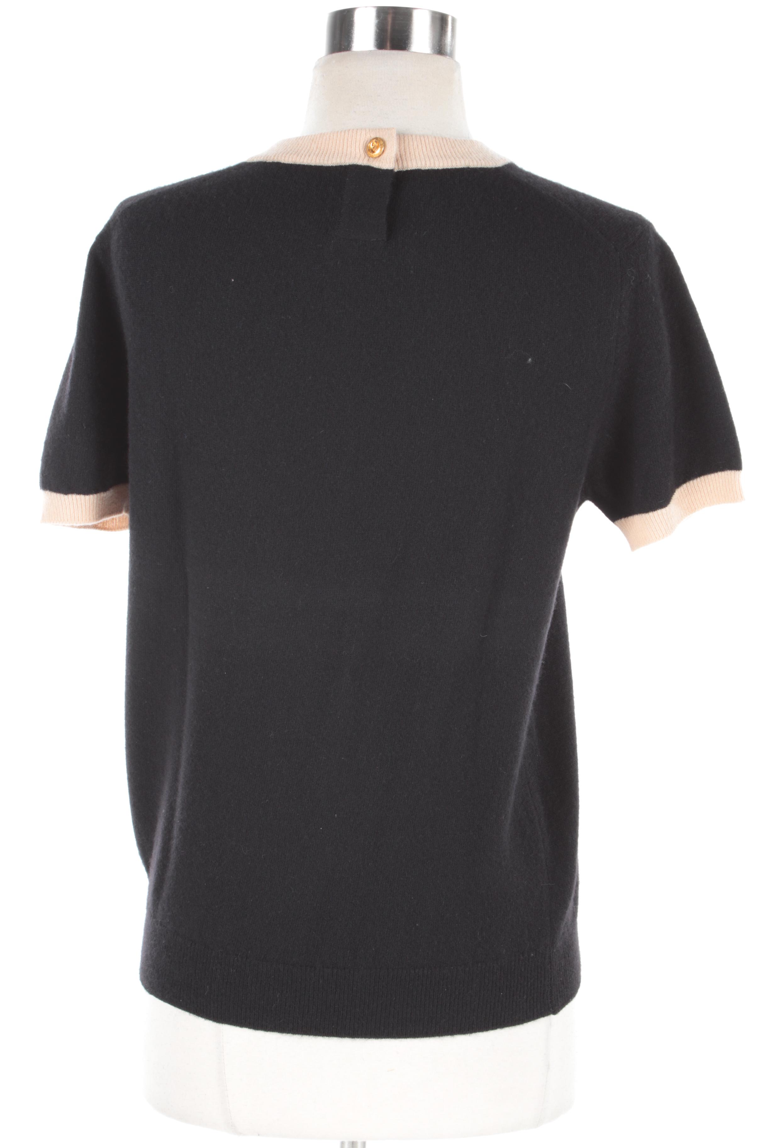 Chanel Cashmere Blend Short Sleeve Top
