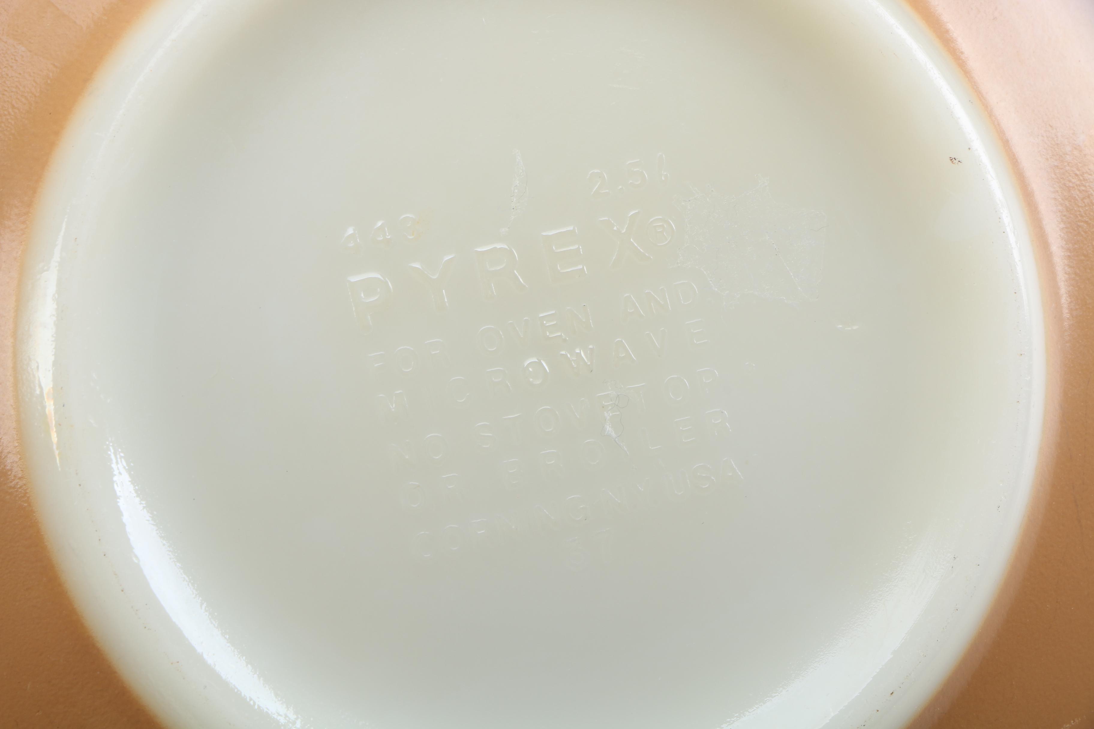 Vintage Pyrex "Woodland" Mixing Bowls and Cups with Hamilton Beach Mixer Bowls