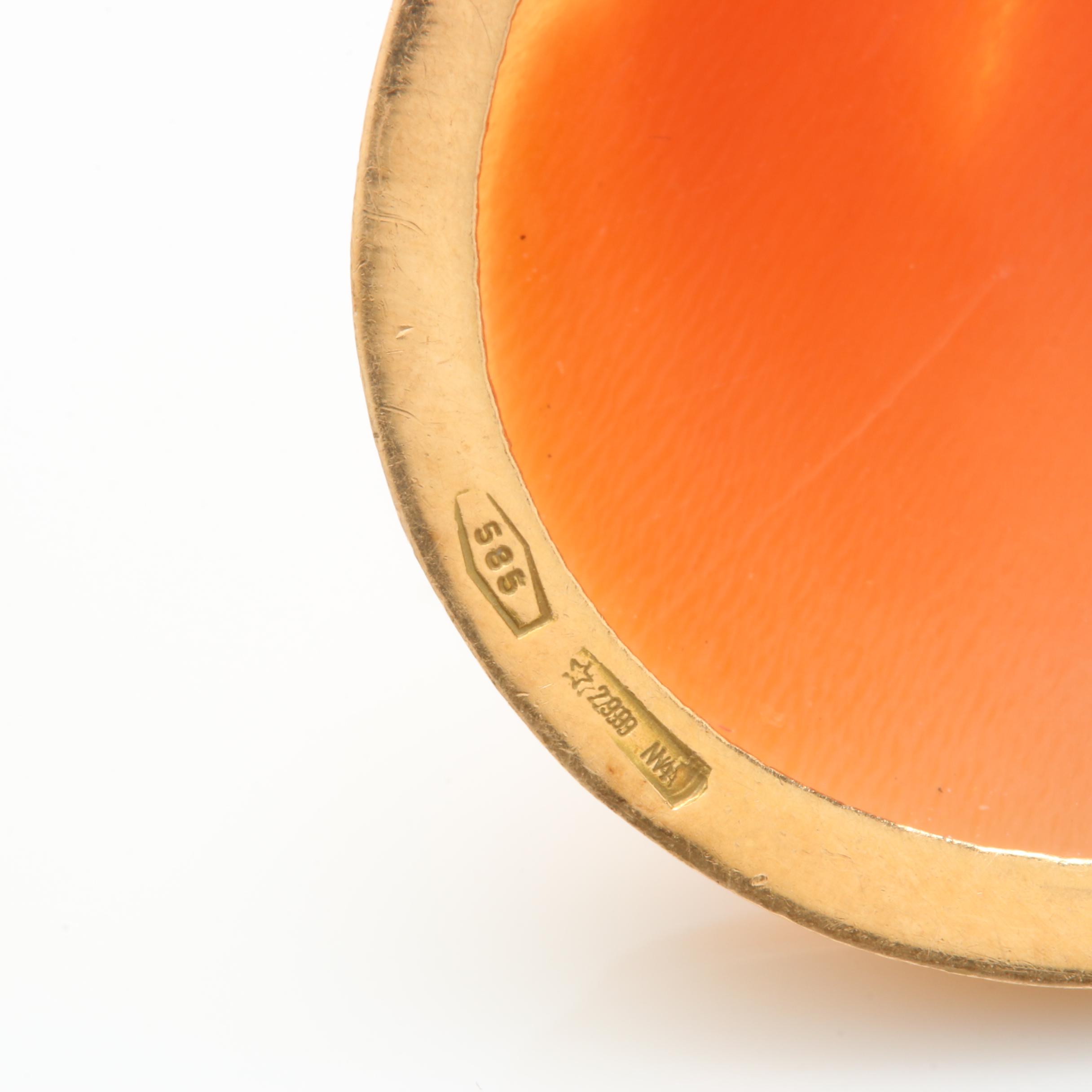 14K Yellow Gold Carve Shell Cameo