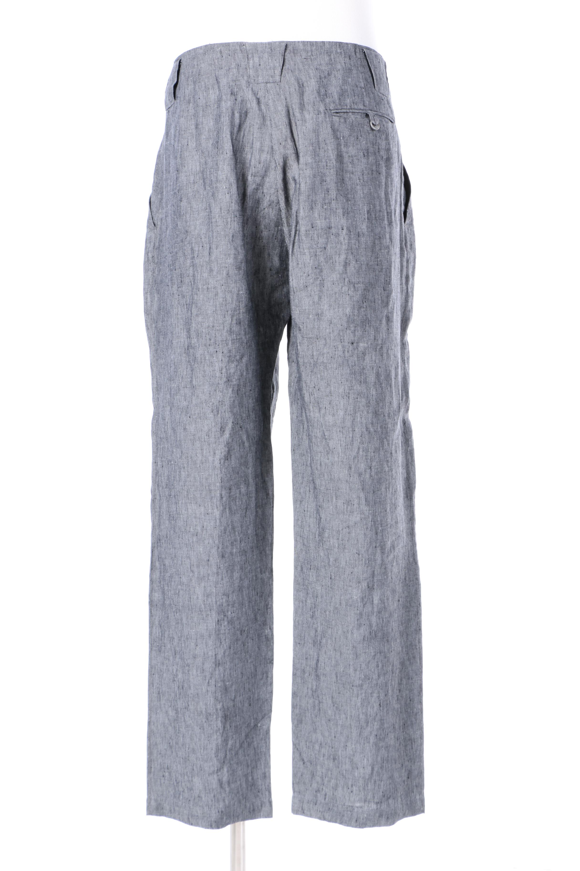 Men's Indian Grey Linen Jodhpuri Pantsuit