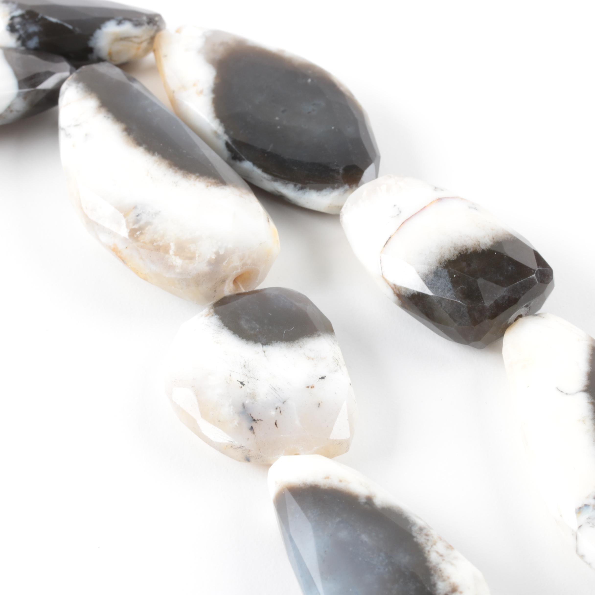 Sterling Silver Agate Free-Form Necklace