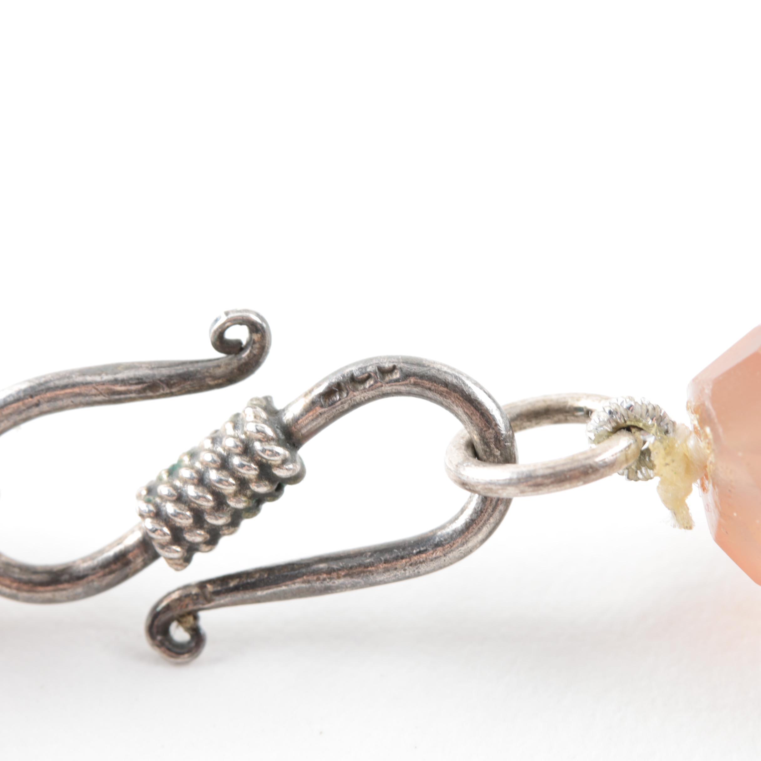 Sterling Silver Free-Form Agate Necklace