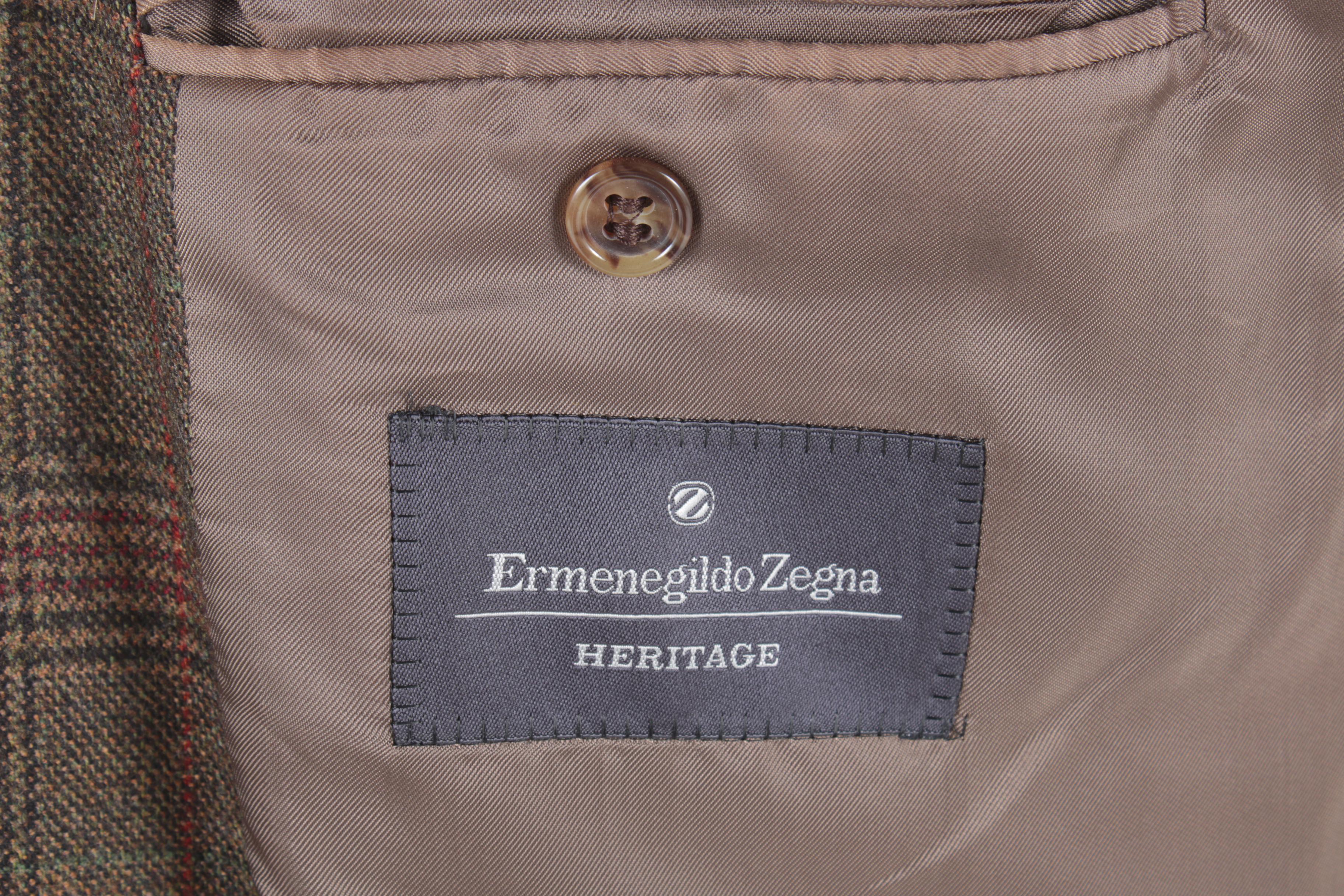 Men's Ermenegildo Zegna Heritage Plaid Wool Suit Jacket