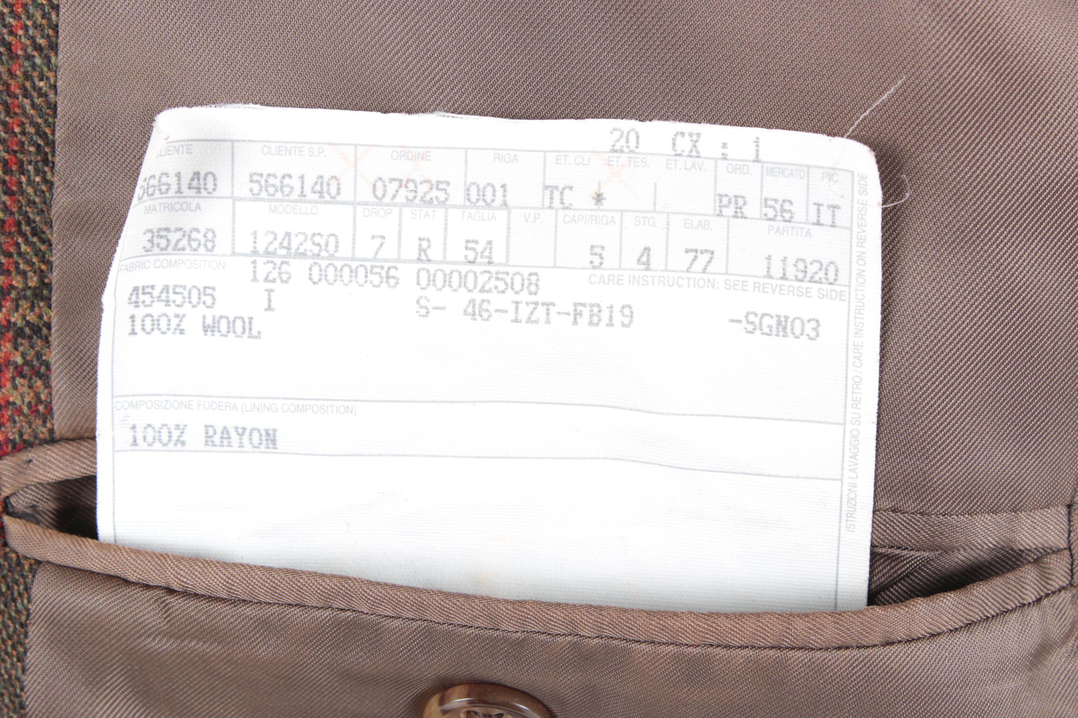 Men's Ermenegildo Zegna Heritage Plaid Wool Suit Jacket