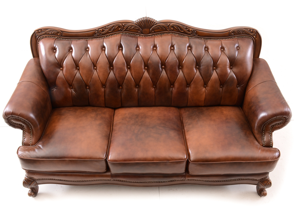 Coaster "Victoria" Leather Sofa
