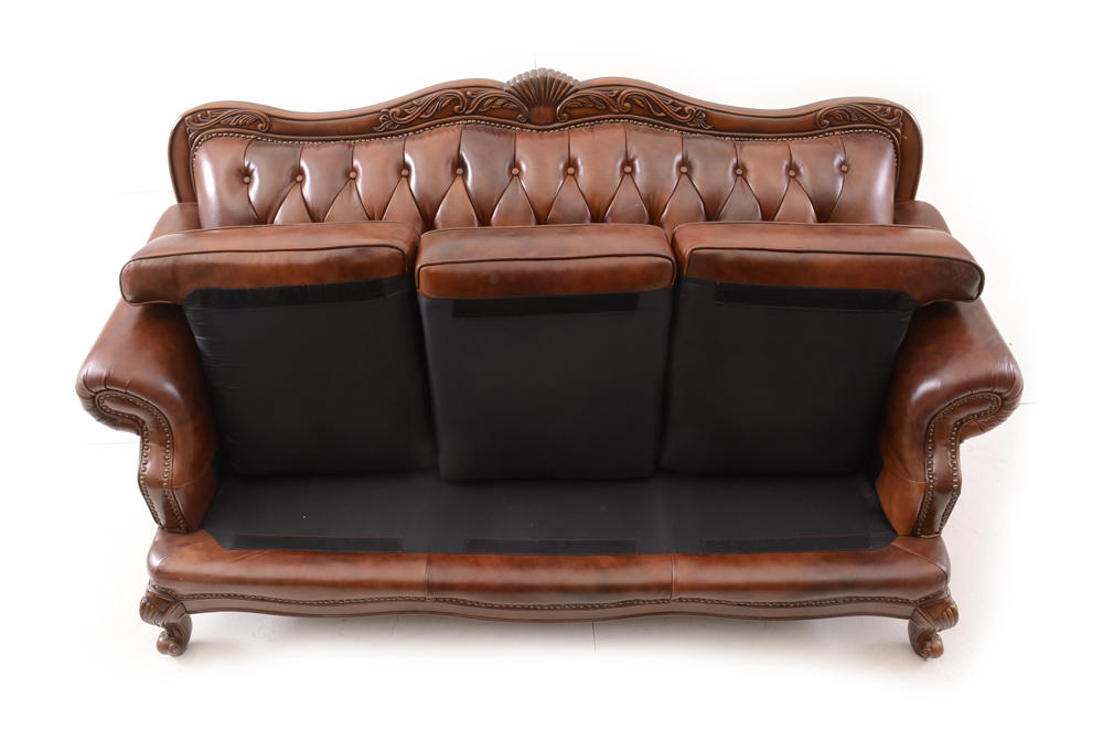 Coaster "Victoria" Leather Sofa