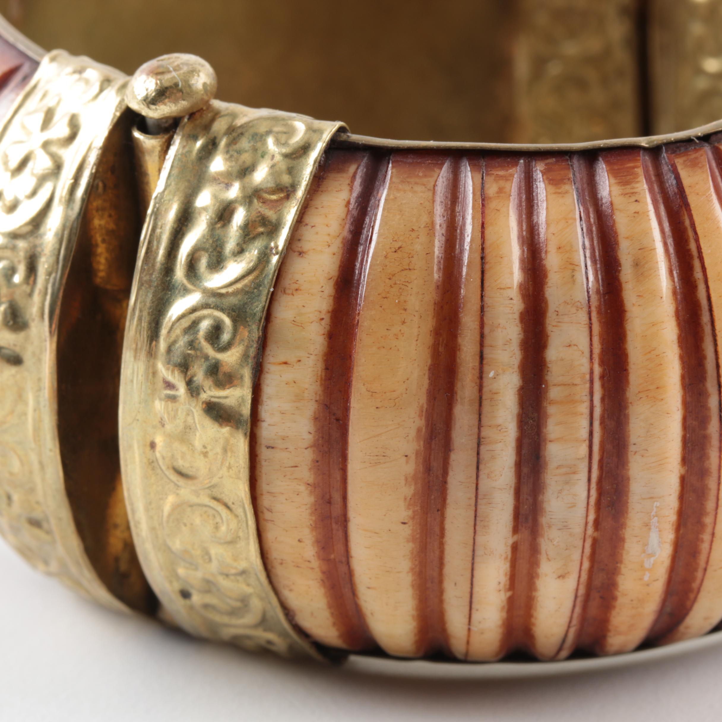 Selection of Bone and Resin Bracelets