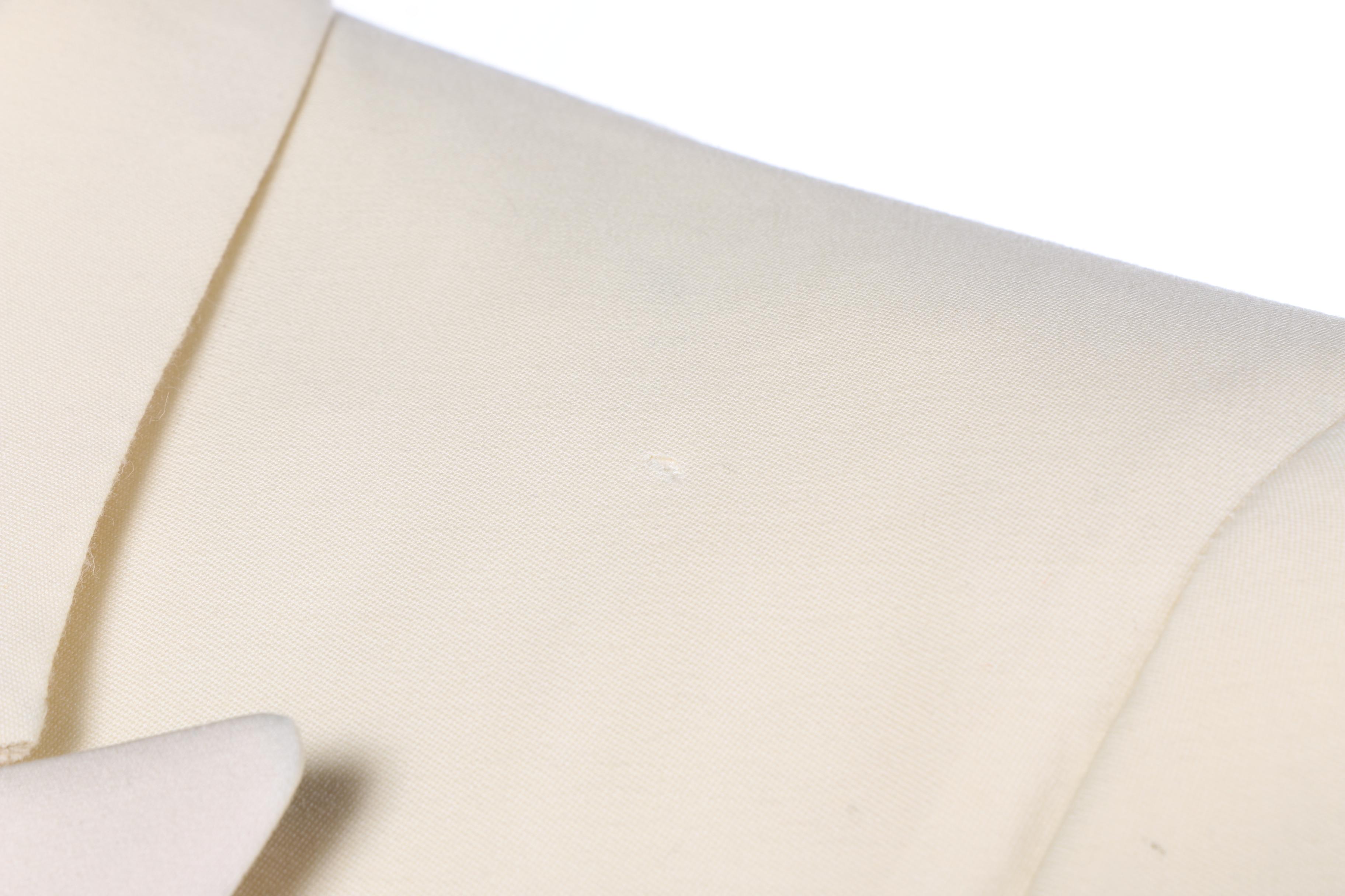 Men's Bill Kaiserman by Forall Cream Wool Tuxedo Jacket