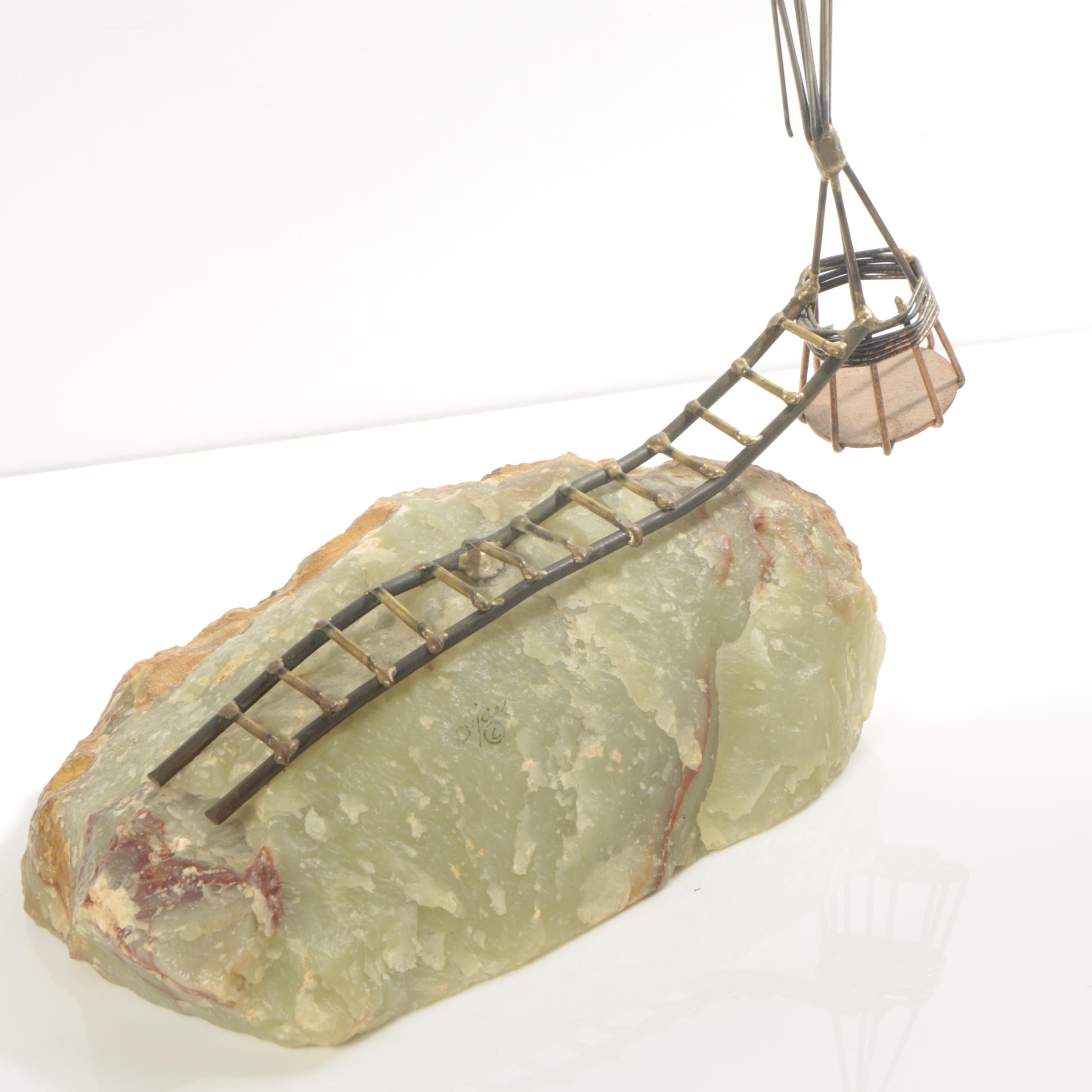 Brian Bijan Copper and Calcite Sculpture