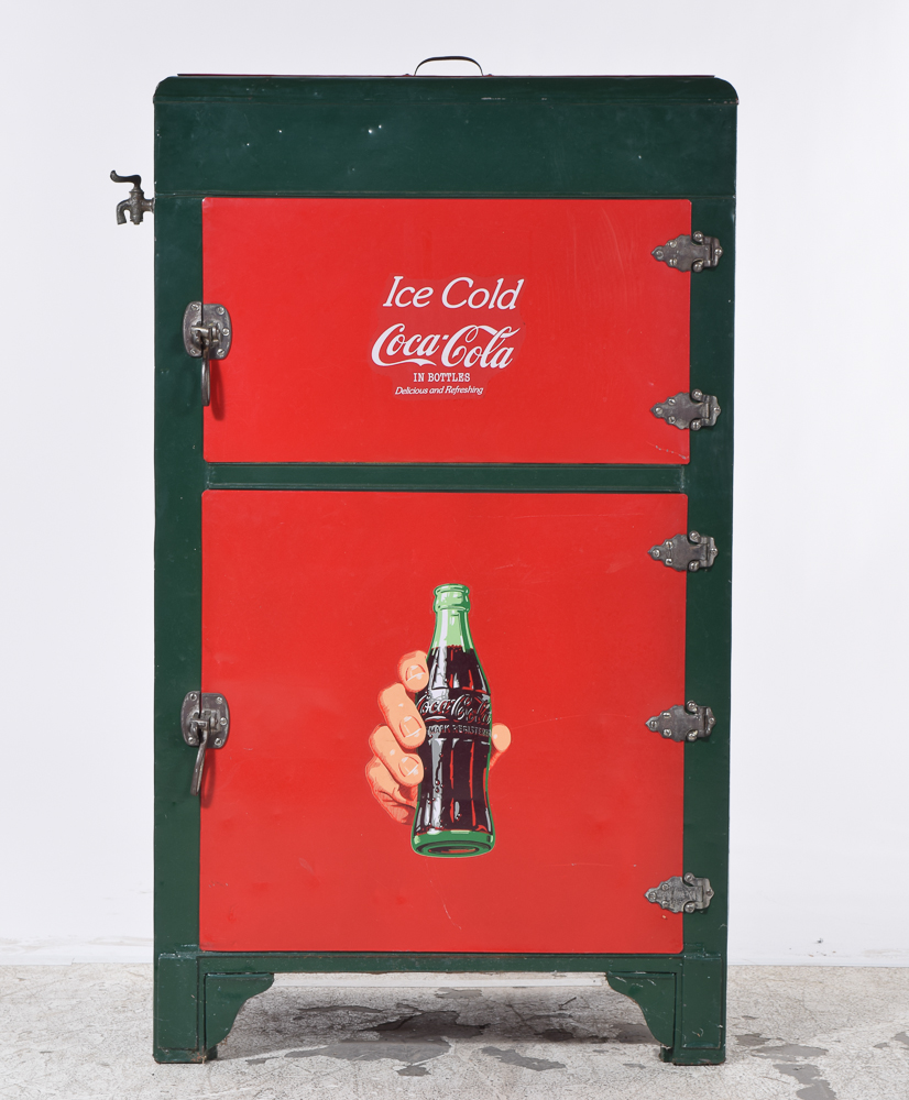 Vintage Coca-Cola Ice Box Refrigerator