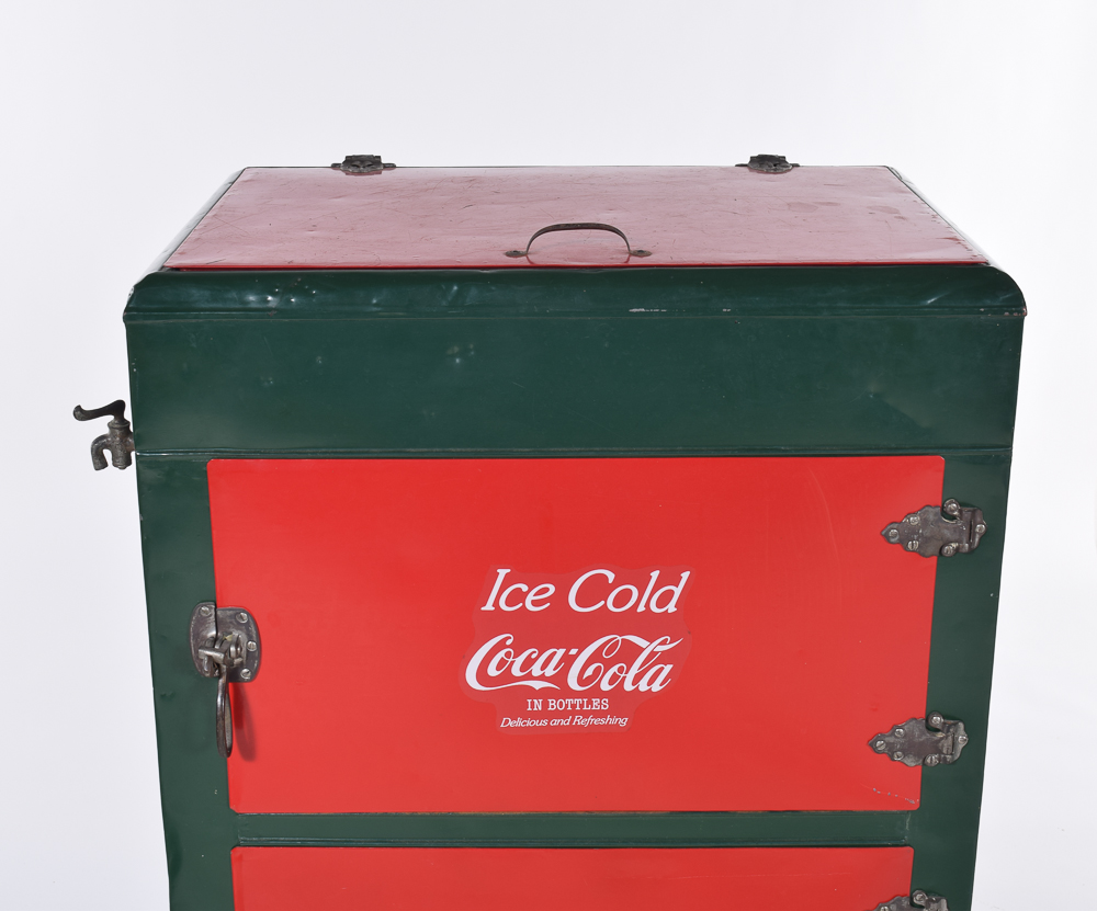 Vintage Coca-Cola Ice Box Refrigerator