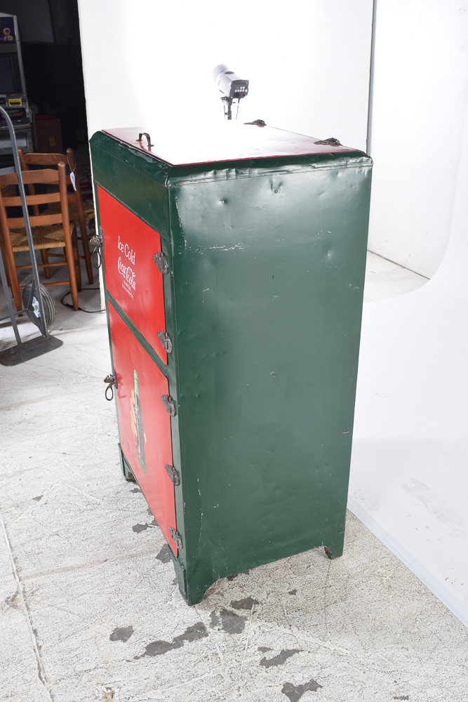 Vintage Coca-Cola Ice Box Refrigerator