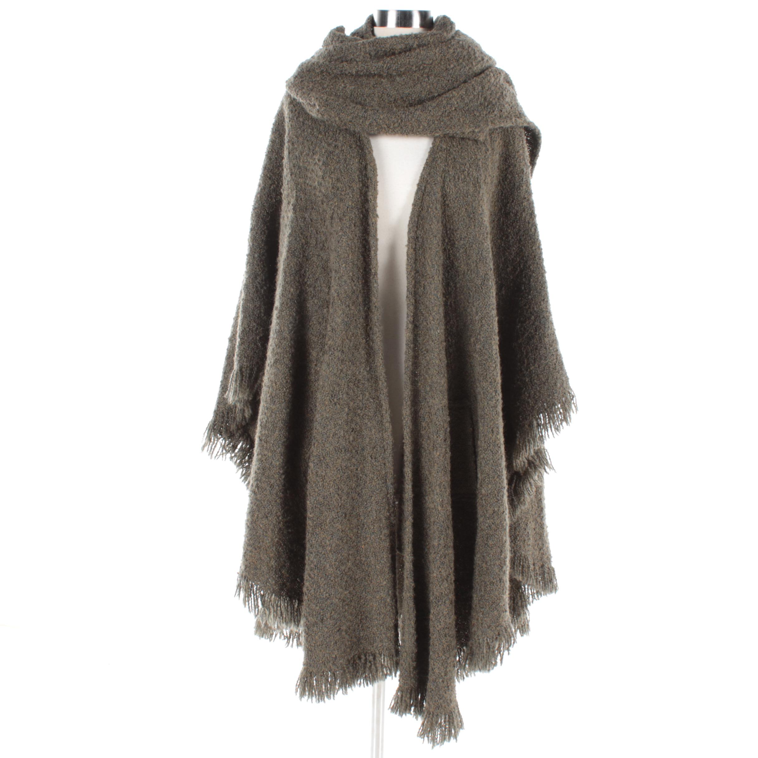 Women's Weave O' The Irish Olive Green Knit Wrap
