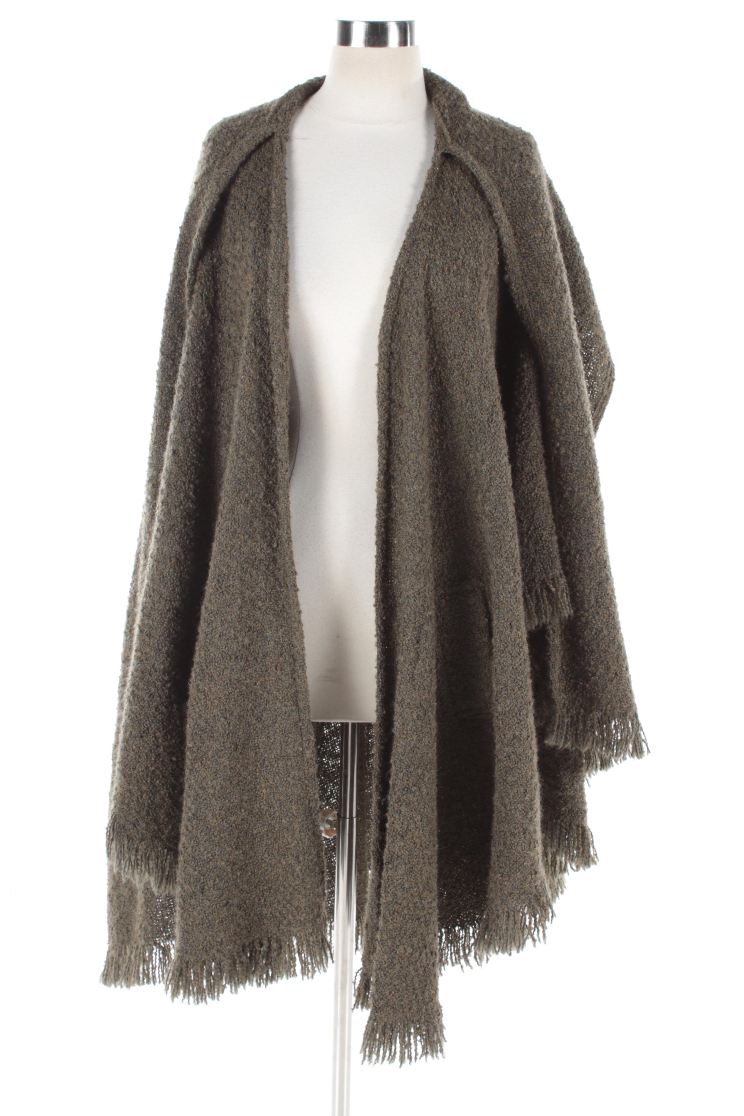 Women's Weave O' The Irish Olive Green Knit Wrap