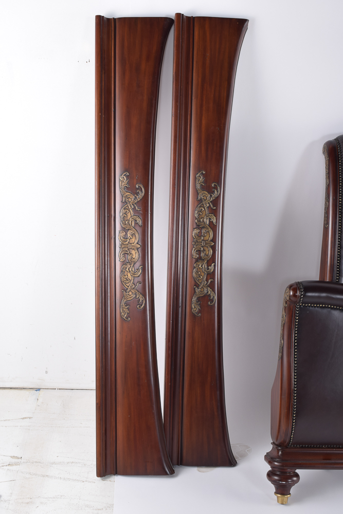 Faux Leather Queen Size Sleigh Bed by Thomasville