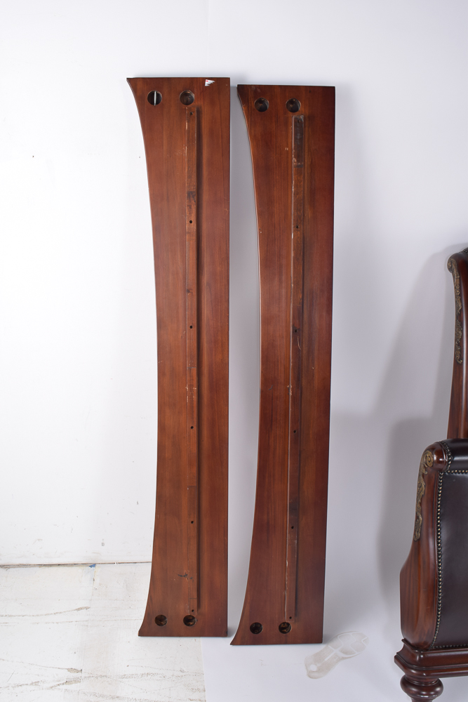 Faux Leather Queen Size Sleigh Bed by Thomasville