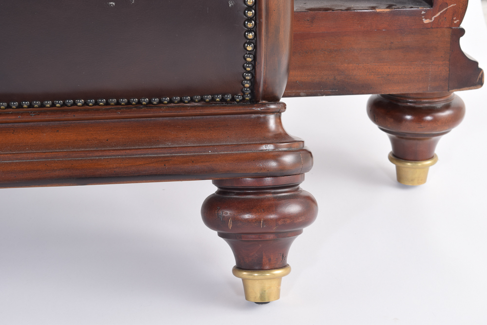 Faux Leather Queen Size Sleigh Bed by Thomasville