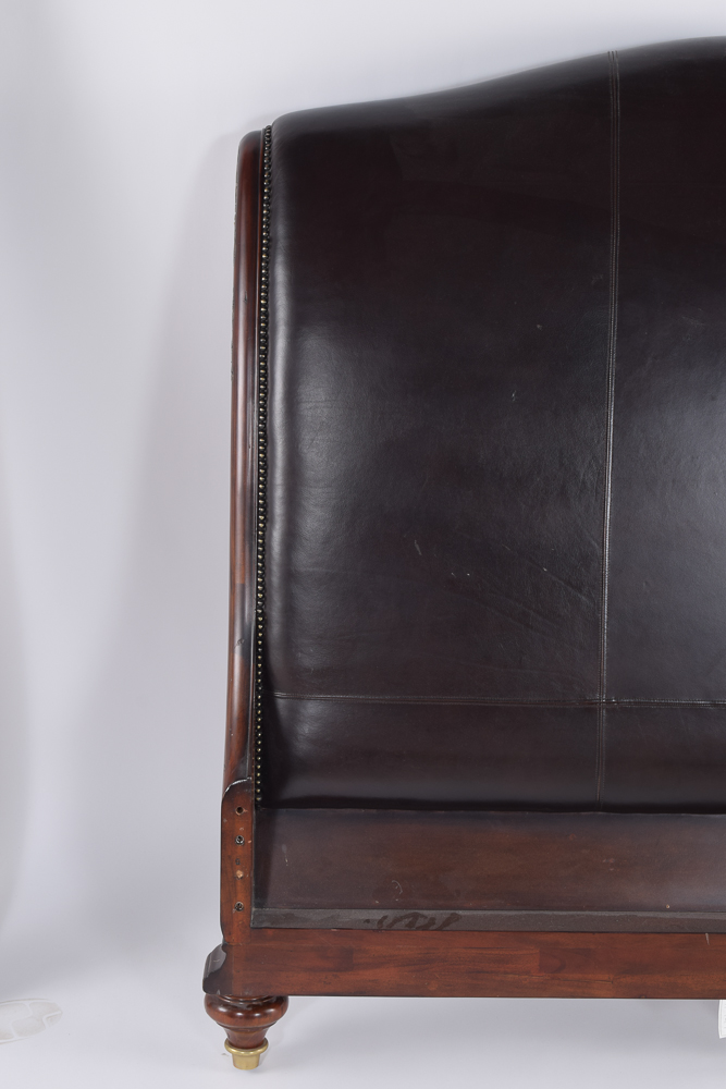 Faux Leather Queen Size Sleigh Bed by Thomasville