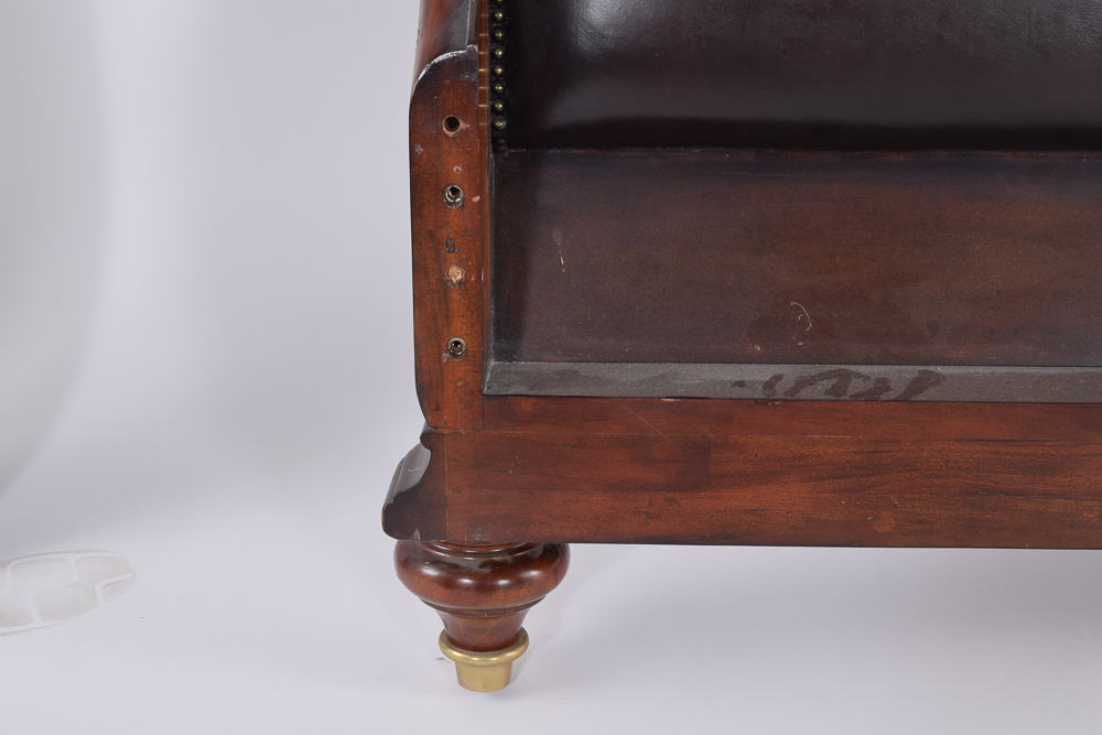 Faux Leather Queen Size Sleigh Bed by Thomasville