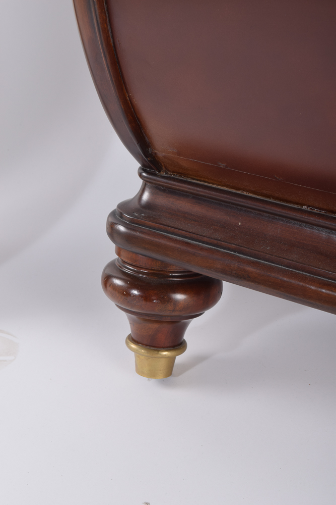 Faux Leather Queen Size Sleigh Bed by Thomasville