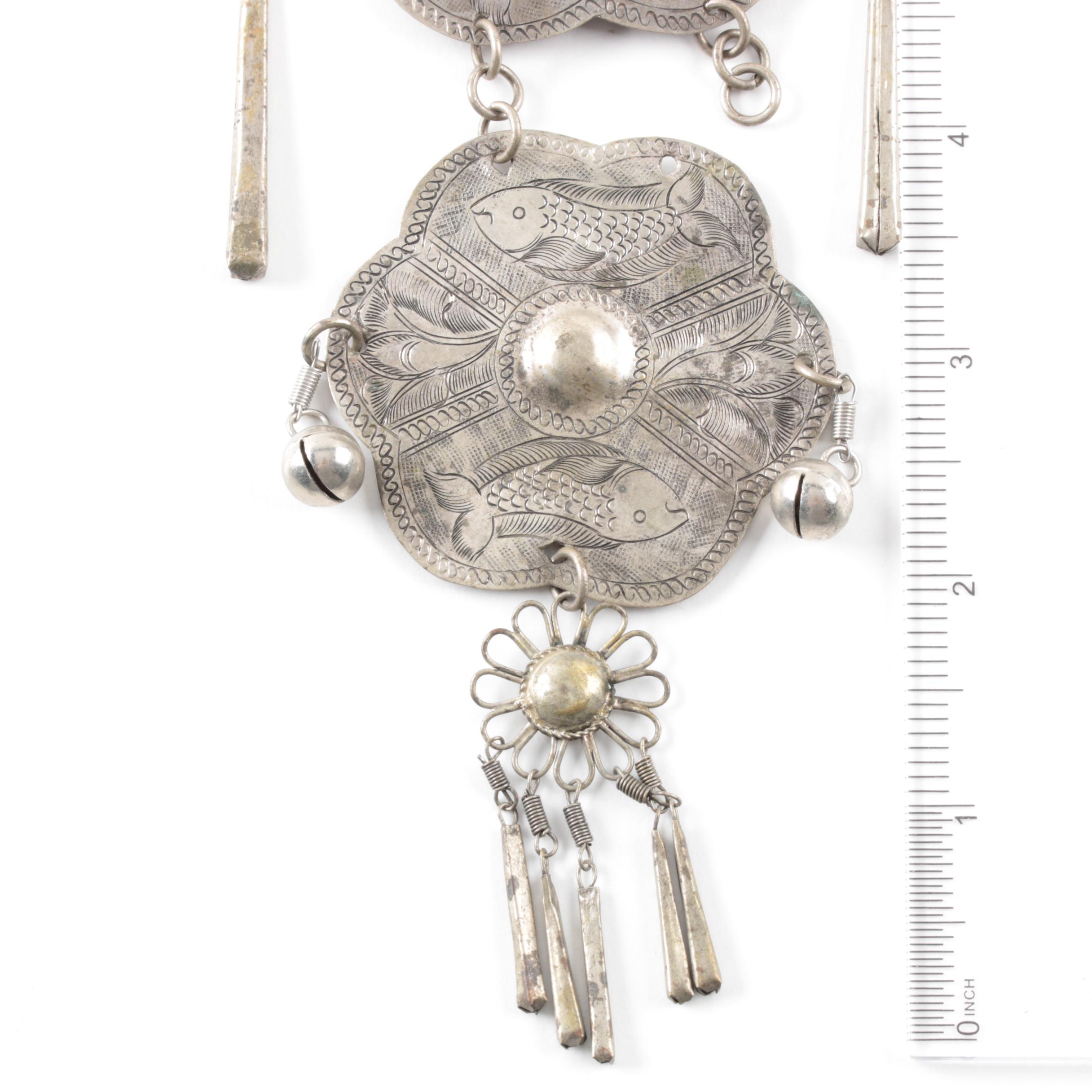 Silver Tone Statement Necklace