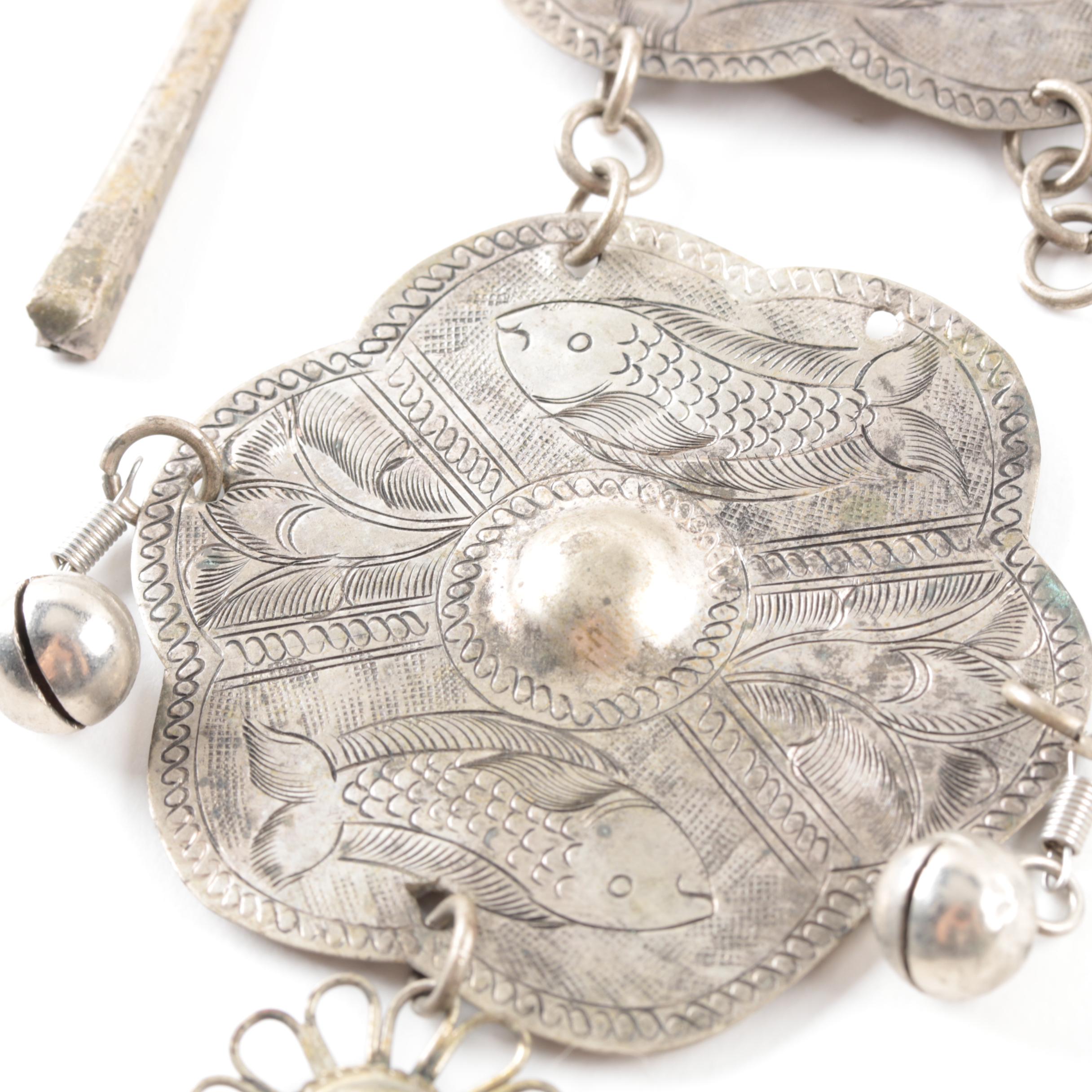 Silver Tone Statement Necklace