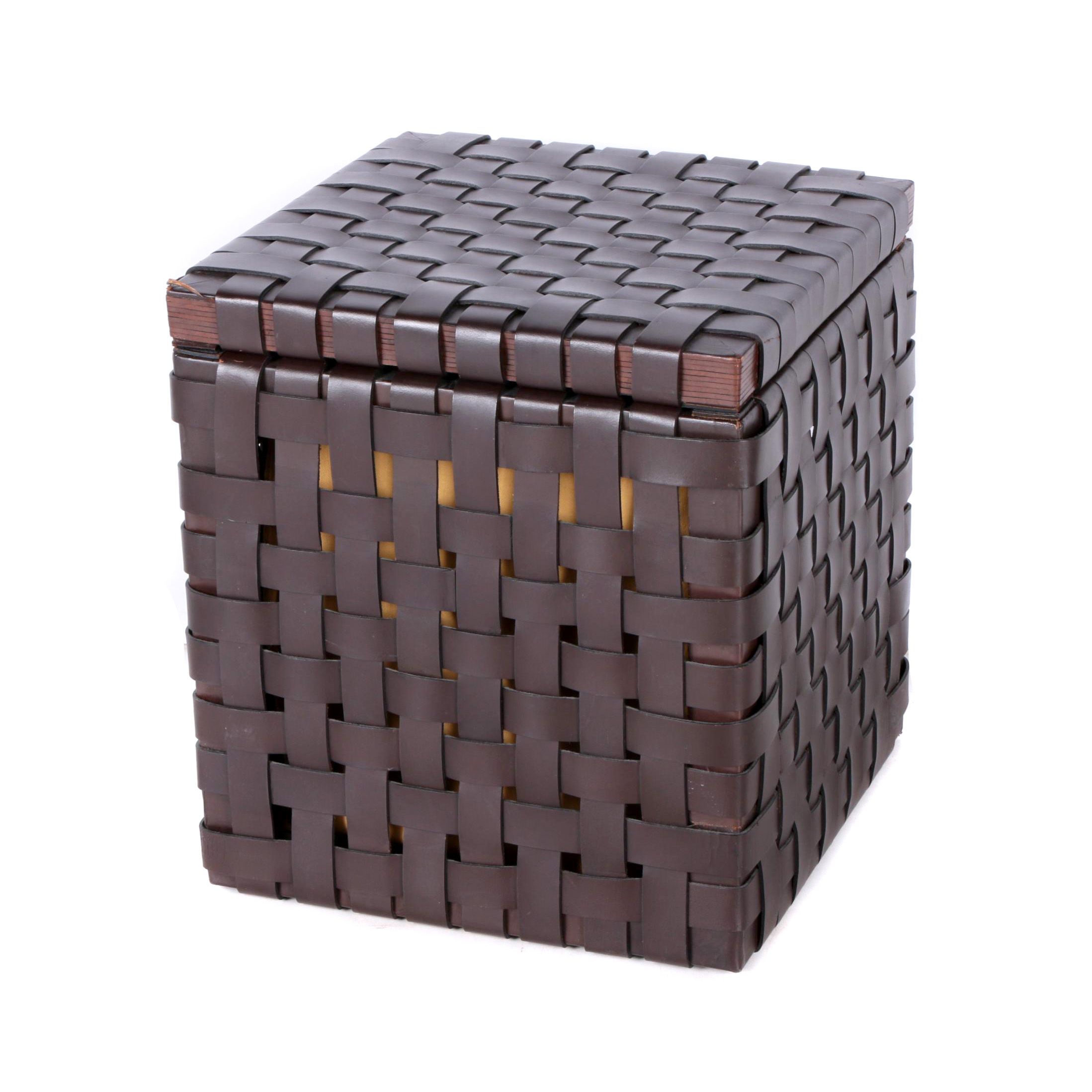 Leather Cube Storage Box
