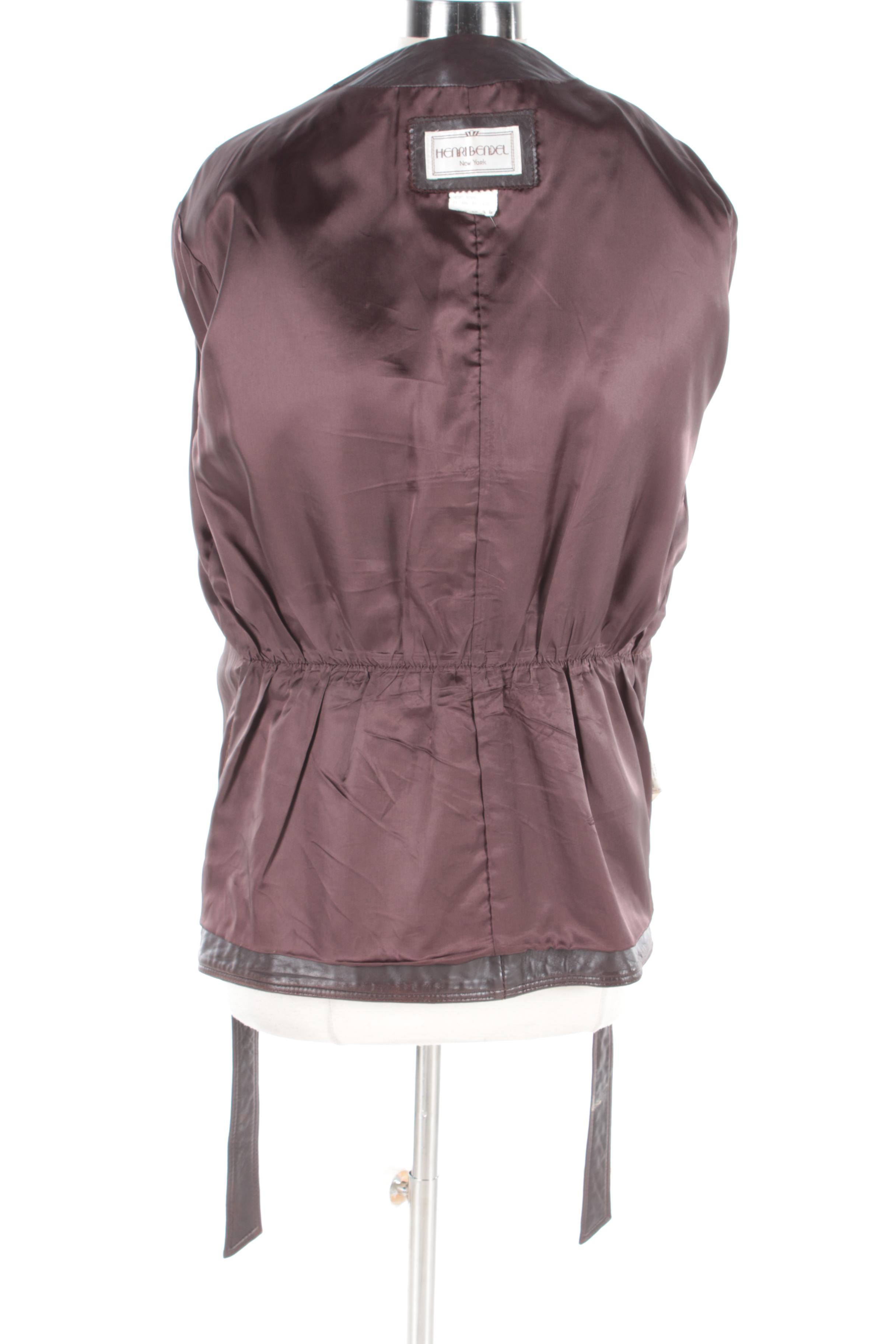 Women's Vintage Henri Bendel New York Brown Leather Jacket