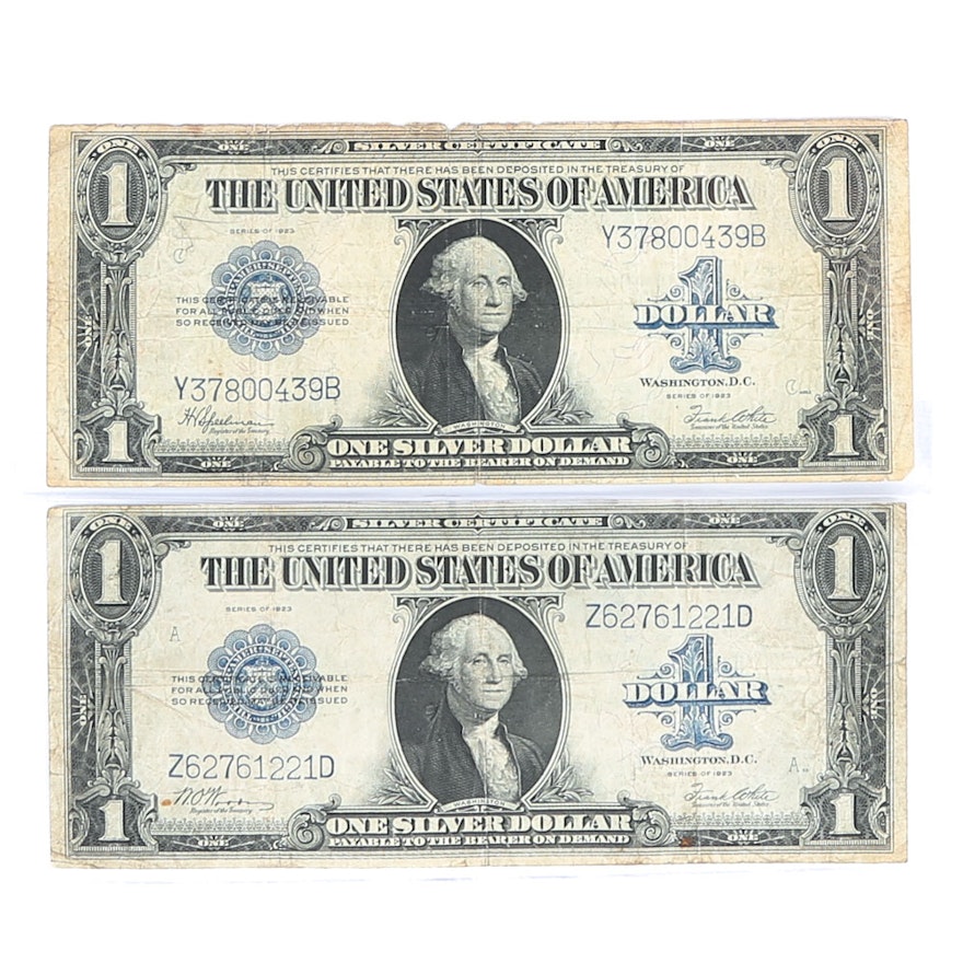 1923 Large Format $1 Silver Certificates