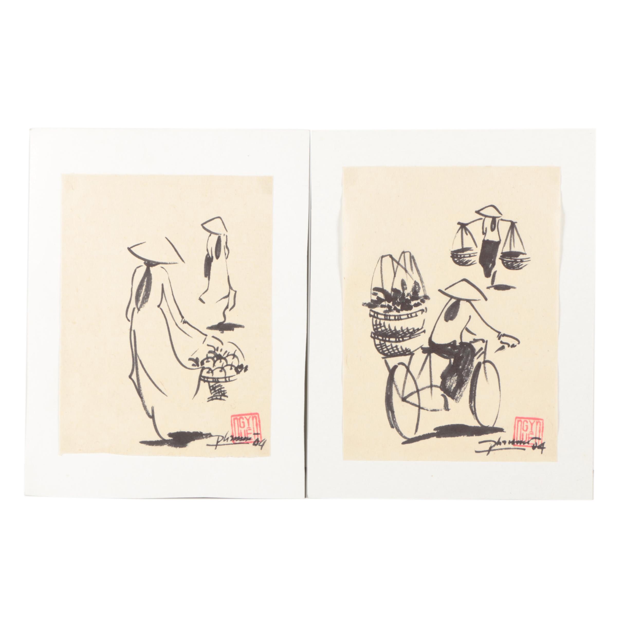 Vietnamese Ink Drawings