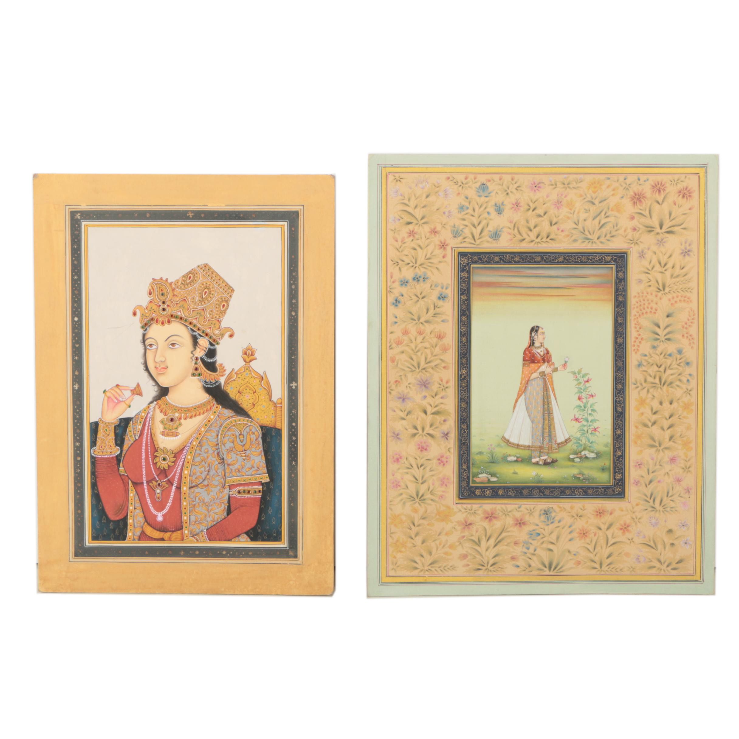 Fine Indian Watercolor Portraits