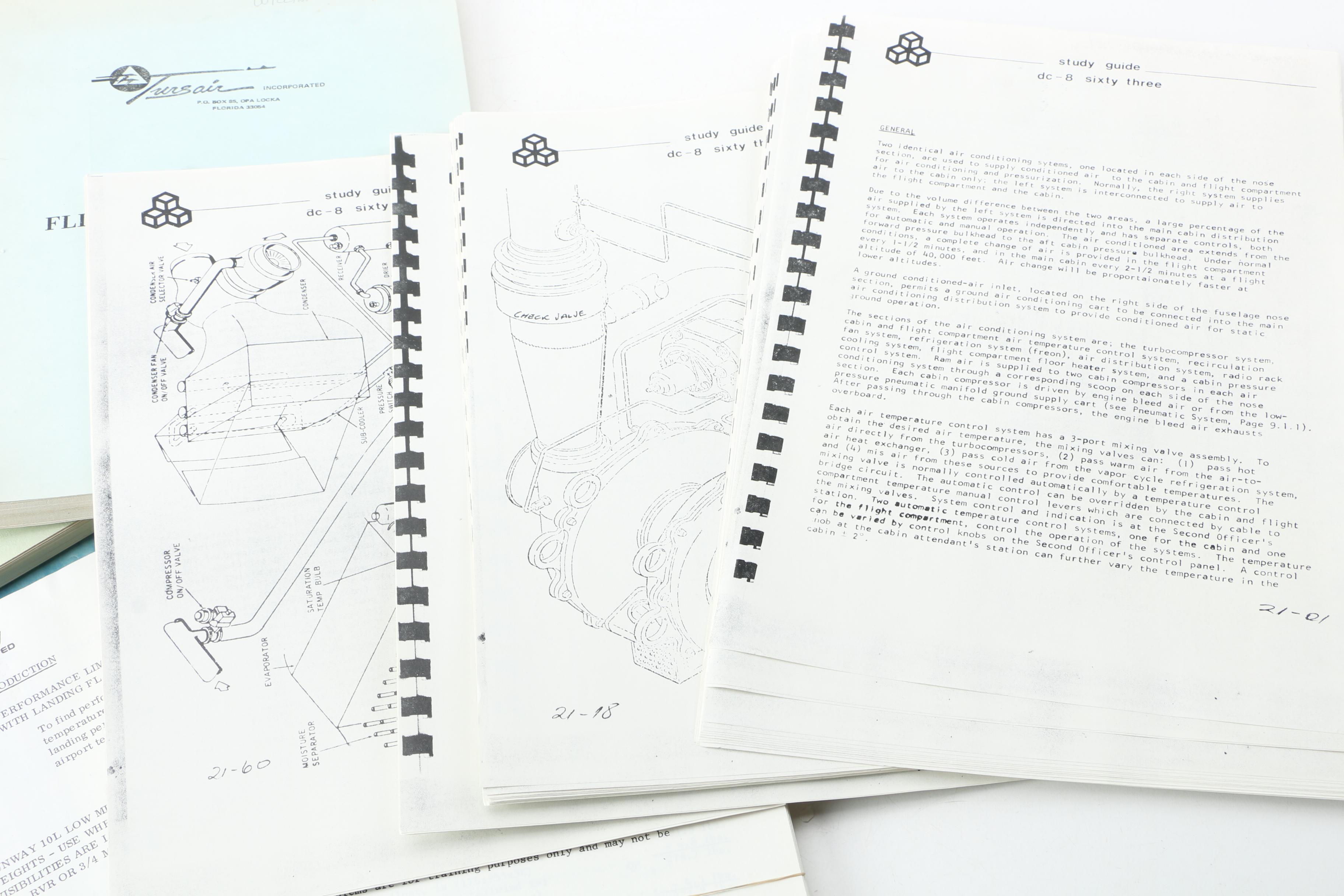 Vintage Aircraft Manuals, Including Douglas DC-3 Training Manual