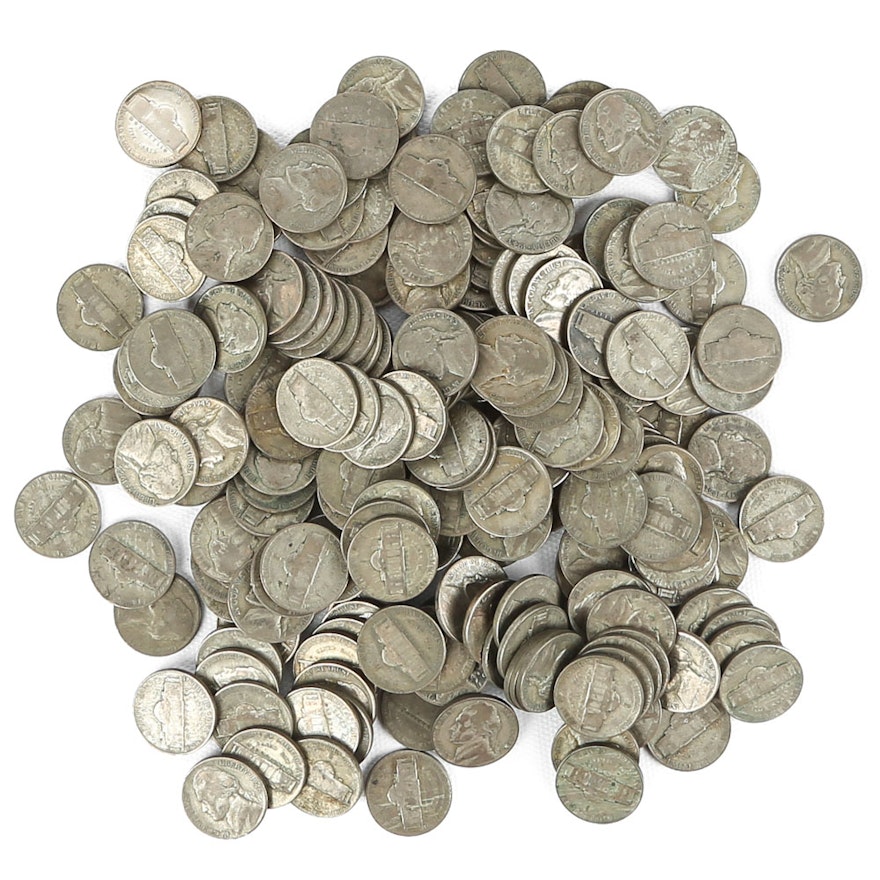 200 Jefferson Silver War Nickels